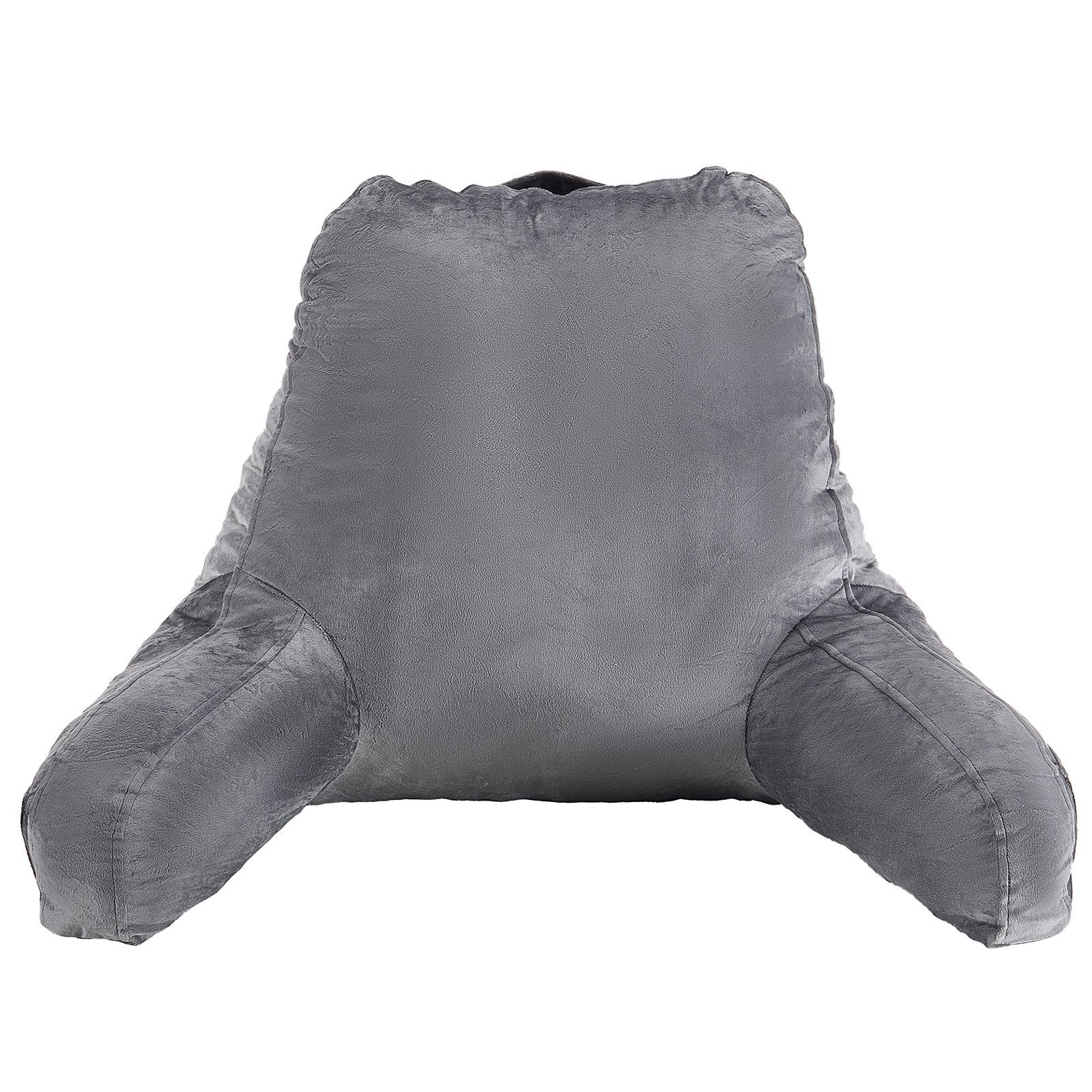 Reading Pillow Large Size Shredded Memory Foam 3 Pockets Handle Washable Grey