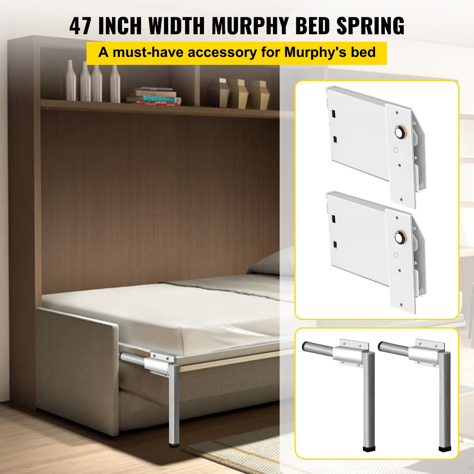 DIY Murphy Bed Springs Mechanism Hardware Kit Horizontal Twin Size Bed