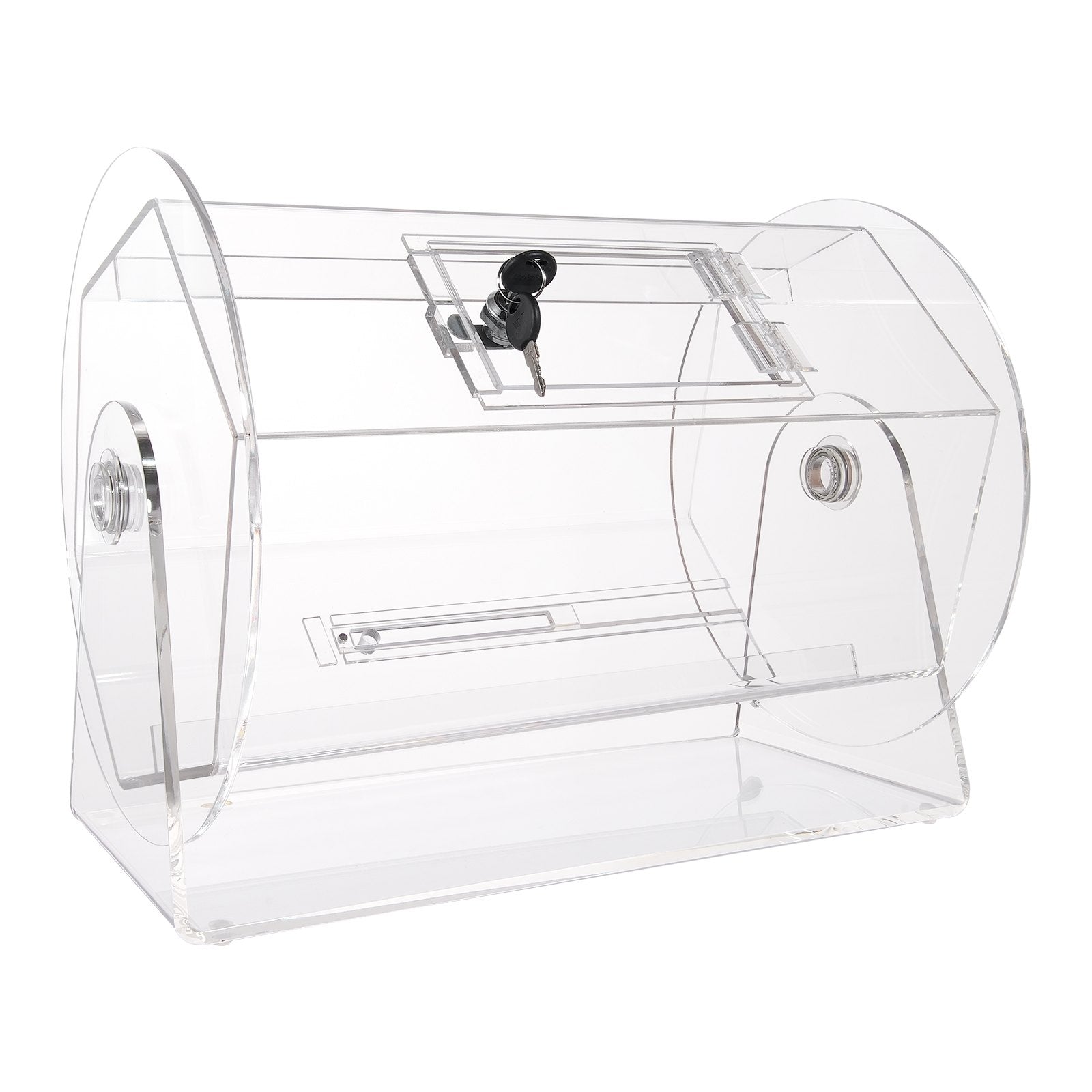 Acrylic Raffle Drum Holds 5000 Tickets 200 Balls Transparent Spinning Cage
