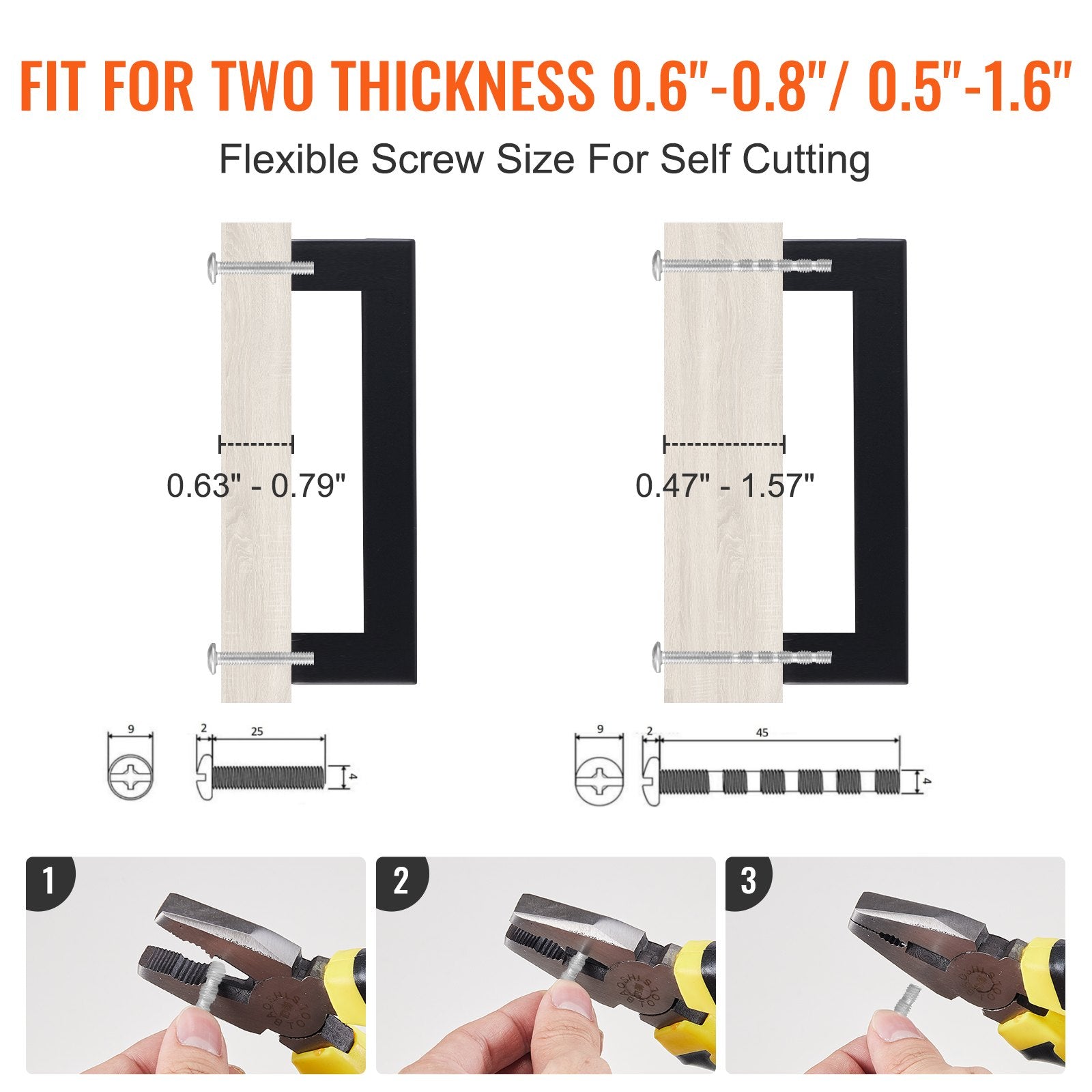 30 Pack Cabinet Pulls 3in 76mm Slim Square Stainless Steel Kitchen Drawer H&les