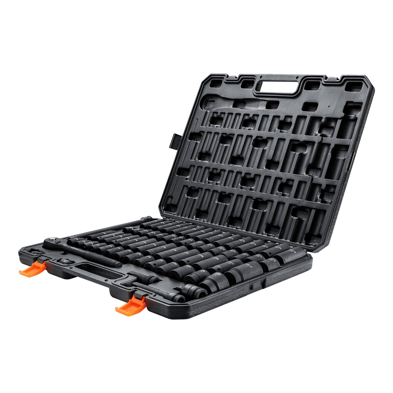 1/2" Drive Impact Socket Set 65-Piece SAE & Metric 6-Point Cr-V with Case
