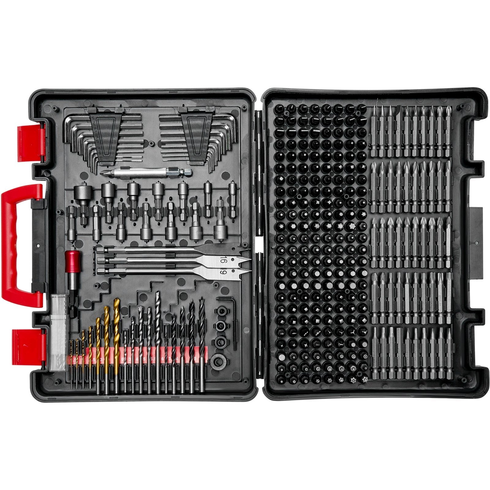 Drill and Driver Bit Set Combo Kit with Organized Carrying Case