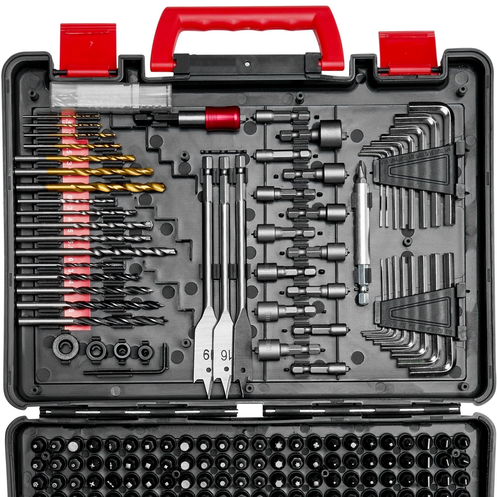 Drill and Driver Bit Set Combo Kit with Organized Carrying Case