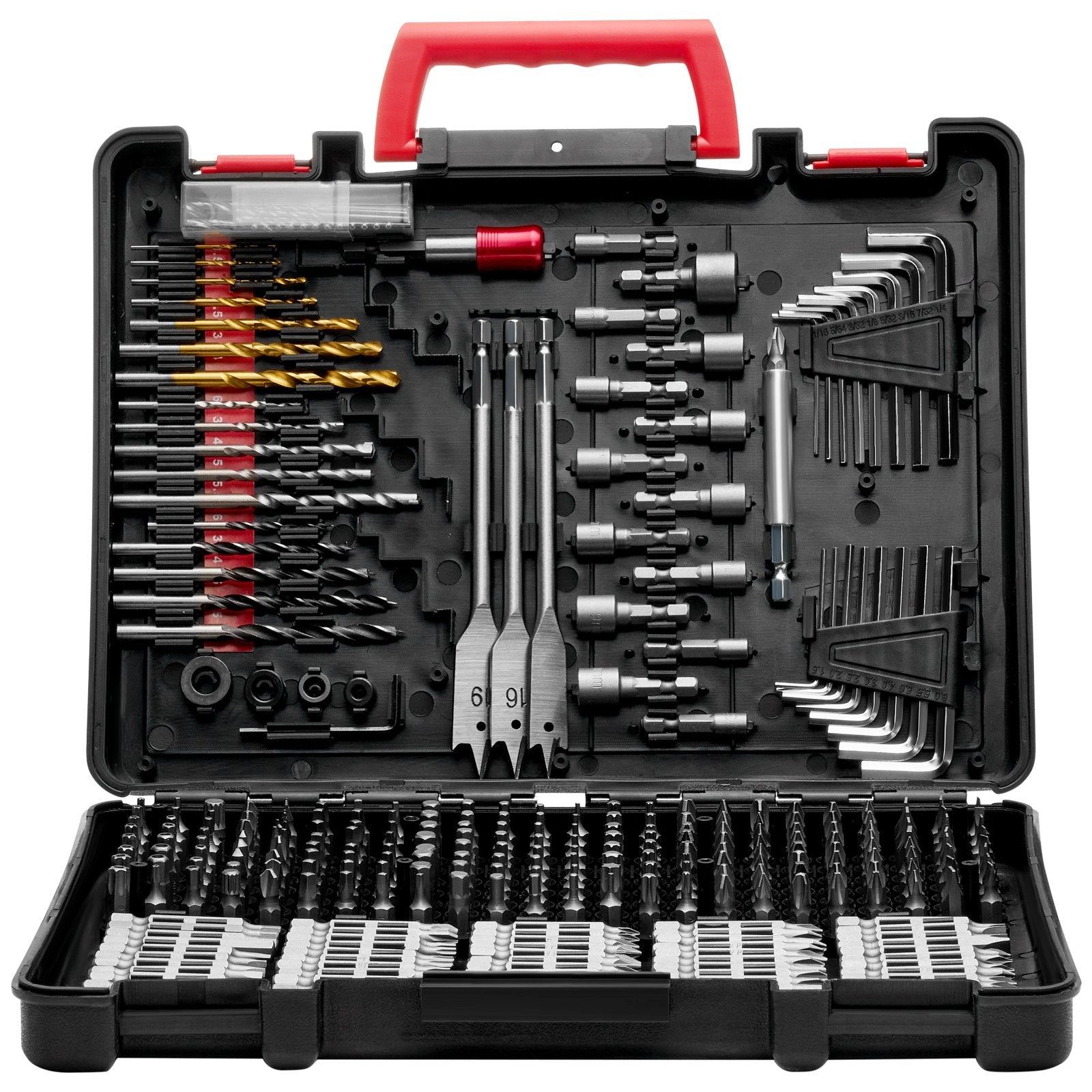 Drill and Driver Bit Set Combo Kit with Organized Carrying Case