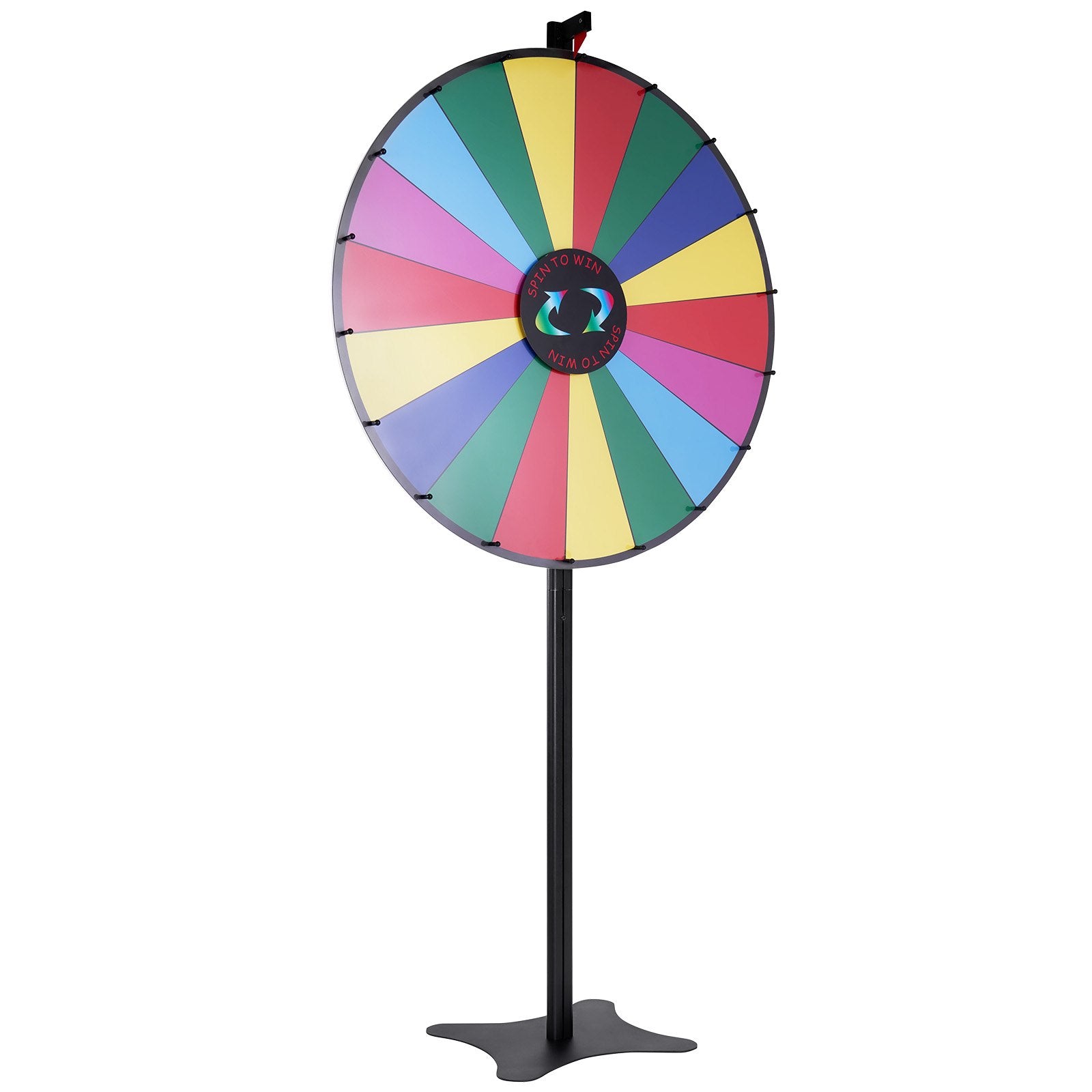 36" Spinning Prize Wheel 18-Slot Roulette with Dry Erase Tabletop/Floor Standing