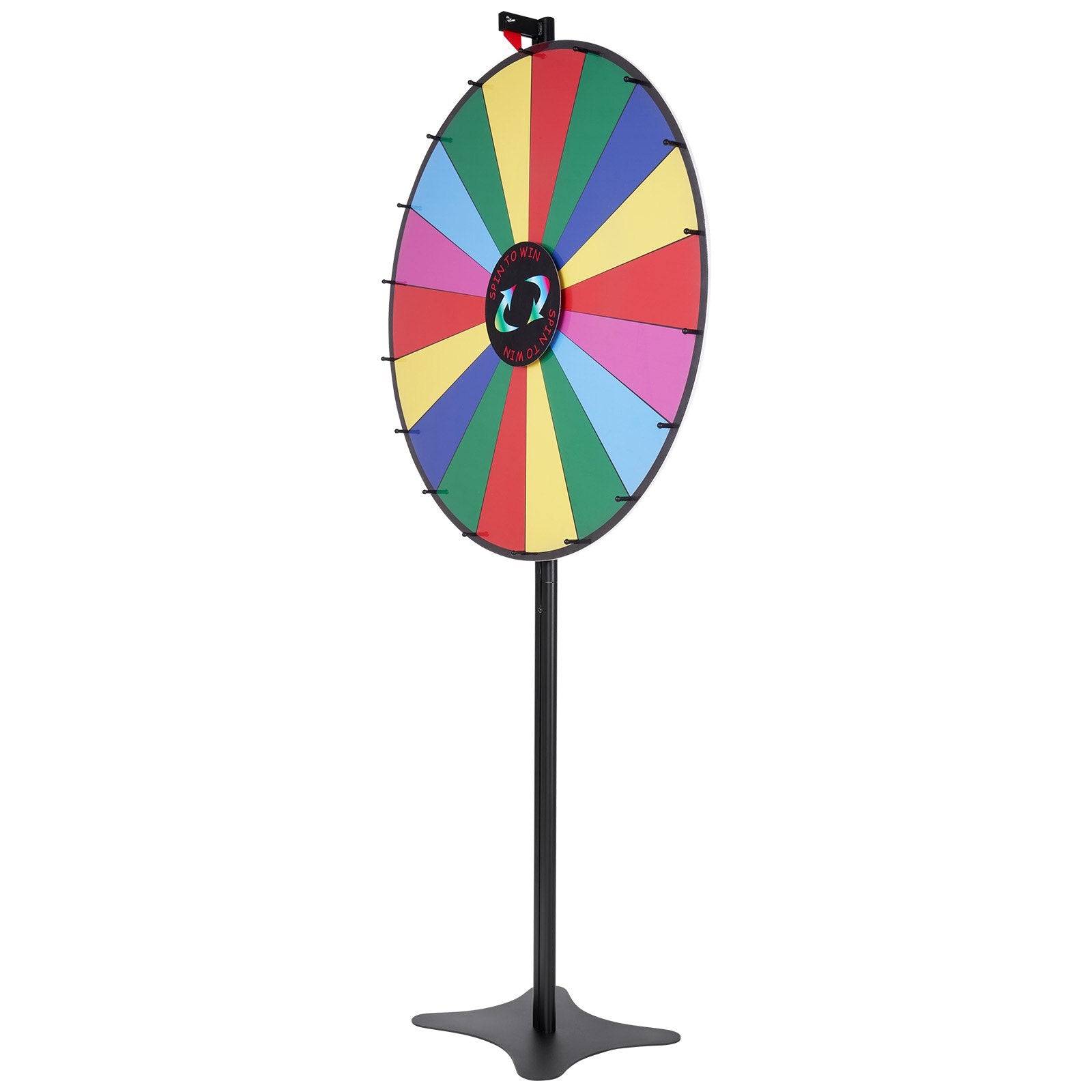 36" Spinning Prize Wheel 18-Slot Roulette with Dry Erase Tabletop/Floor Standing