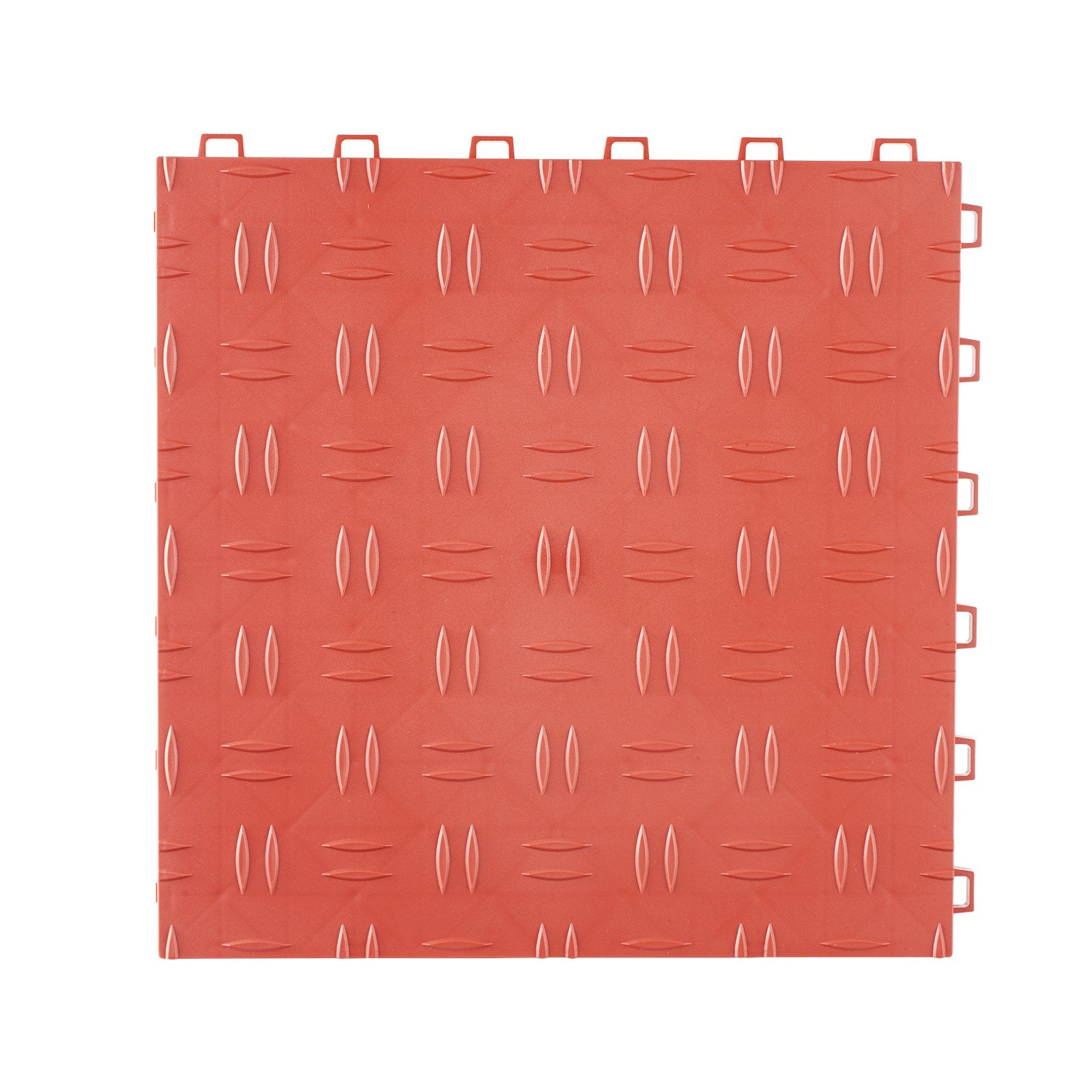 Garage Tiles Interlocking 12 x 12 x 0.53 in 50-Pack Non-Slip Red Garage Flooring