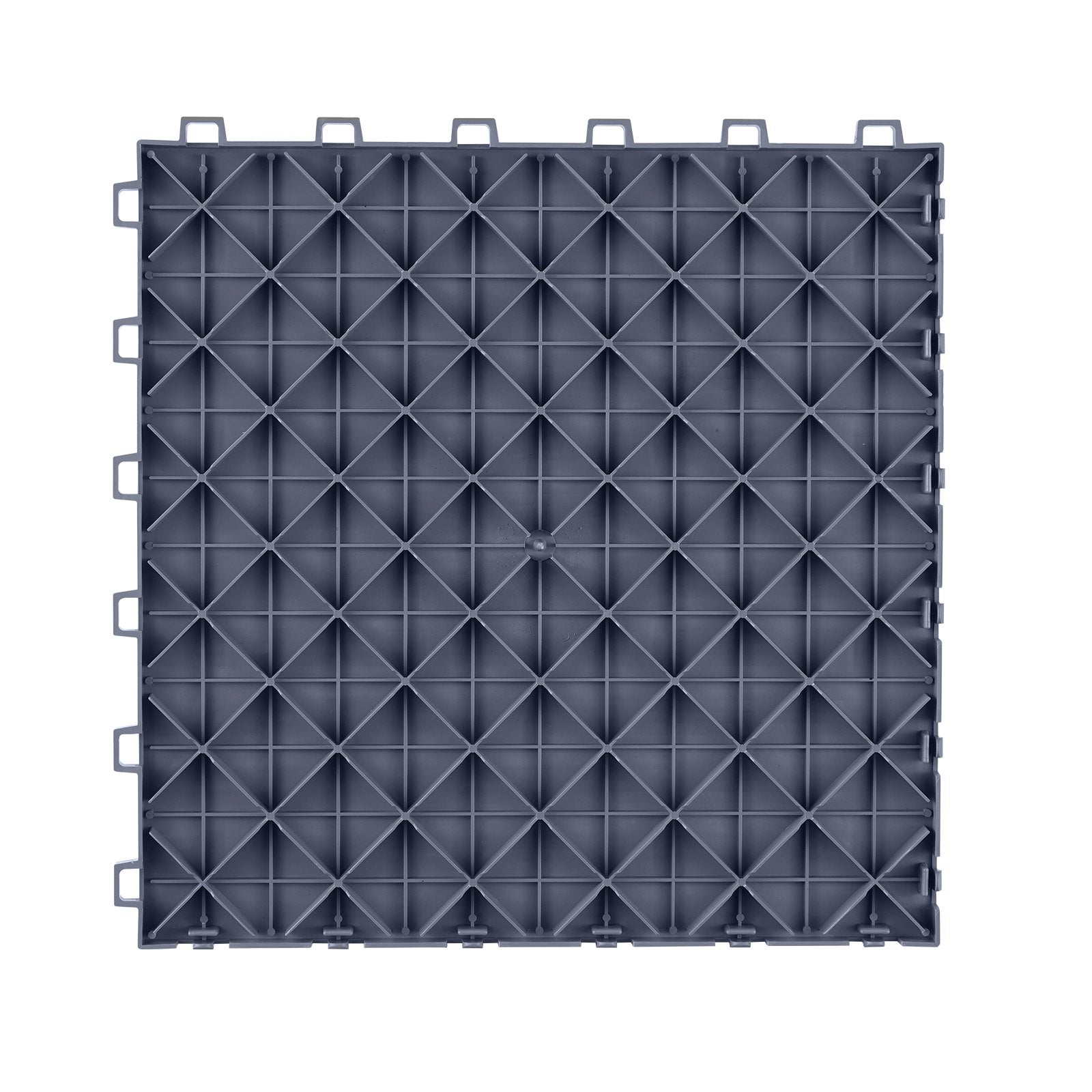 Interlocking Garage Floor Tiles 12x12x0.53in Non-Slip 25 Pack Graphite Gray