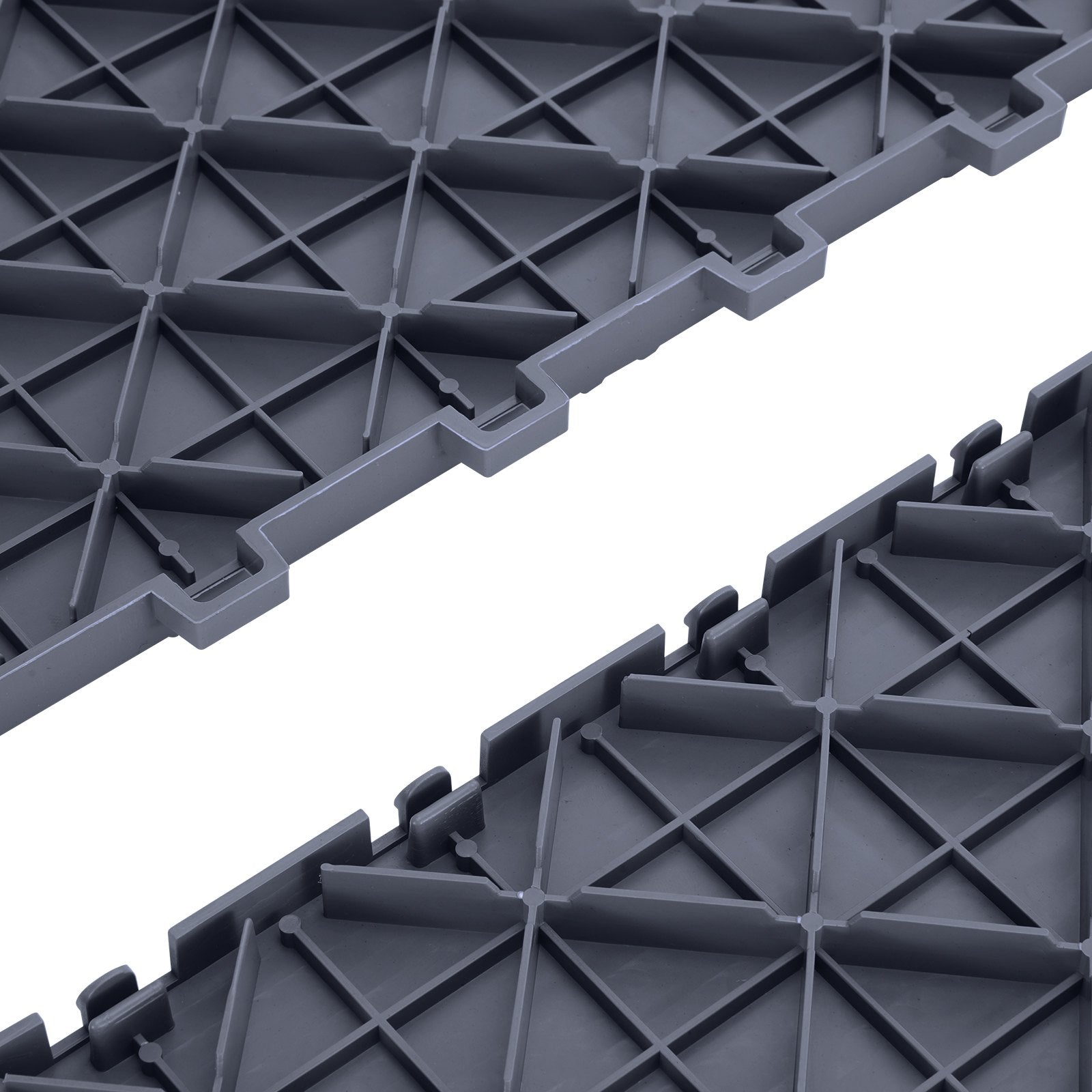 Interlocking Garage Floor Tiles 12x12x0.53in Non-Slip 25 Pack Graphite Gray