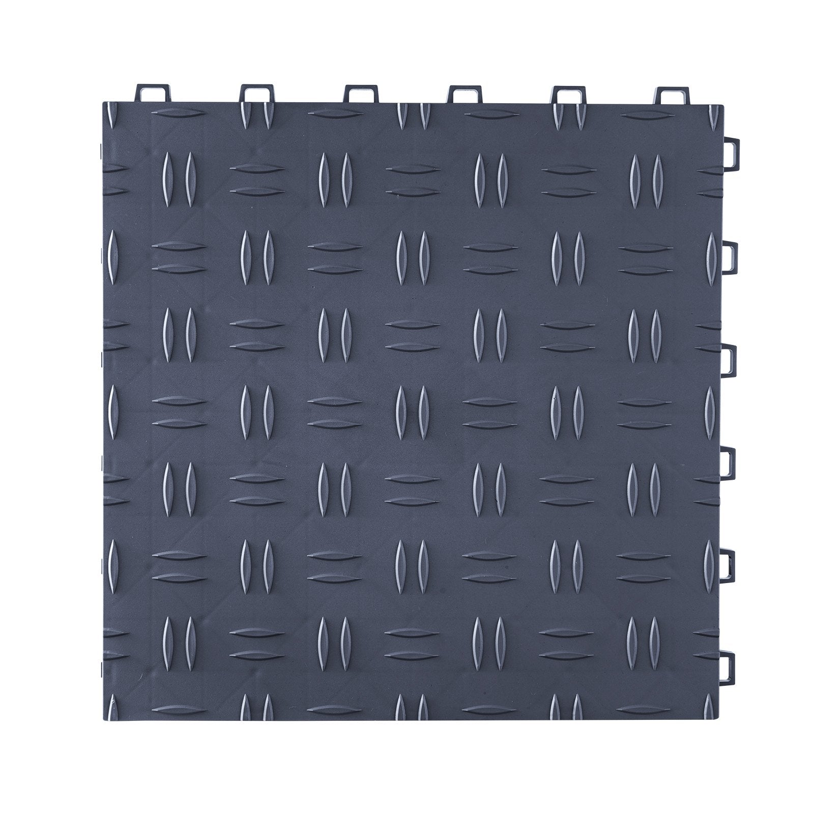 Interlocking Garage Floor Tiles 12x12x0.53in Non-Slip 25 Pack Graphite Gray