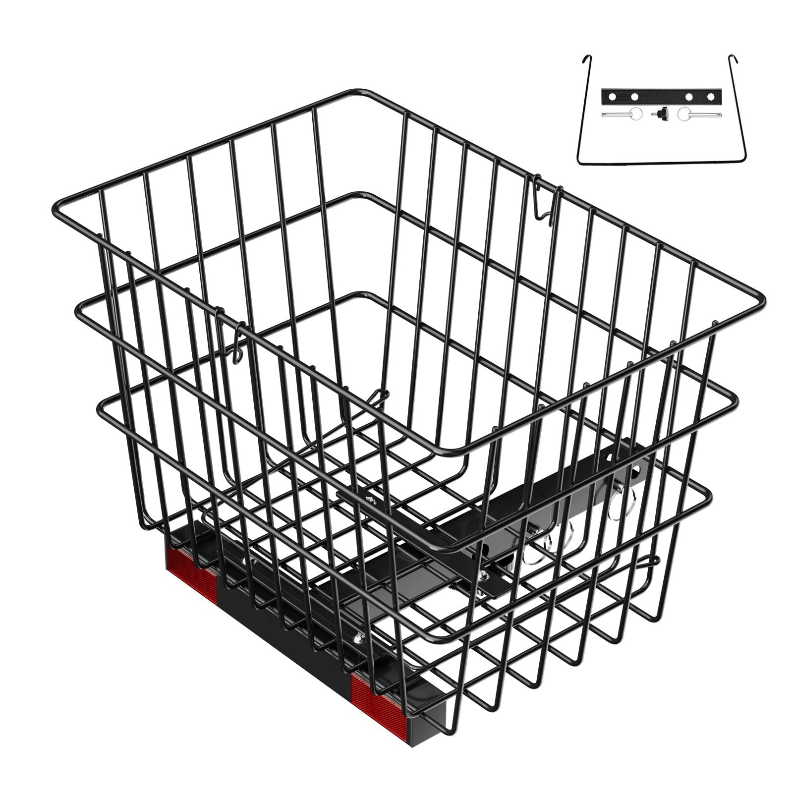 Scooter Rear Basket Heavy-Duty Metal Wire Handle Cargo Basket for 1" Receiver