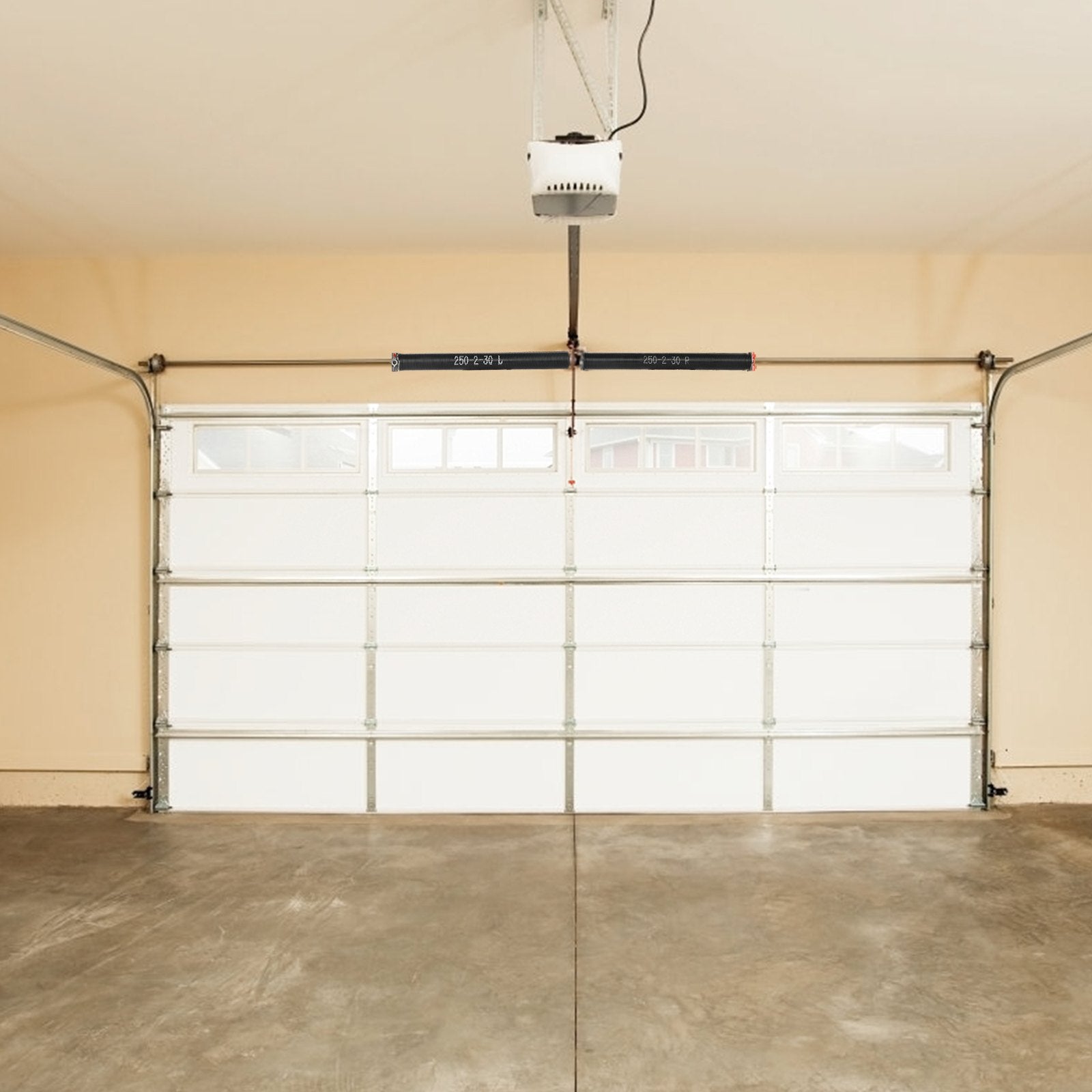 Garage Door Torsion Springs Pair 16000 Cycles with Winding Bars Tools Glove