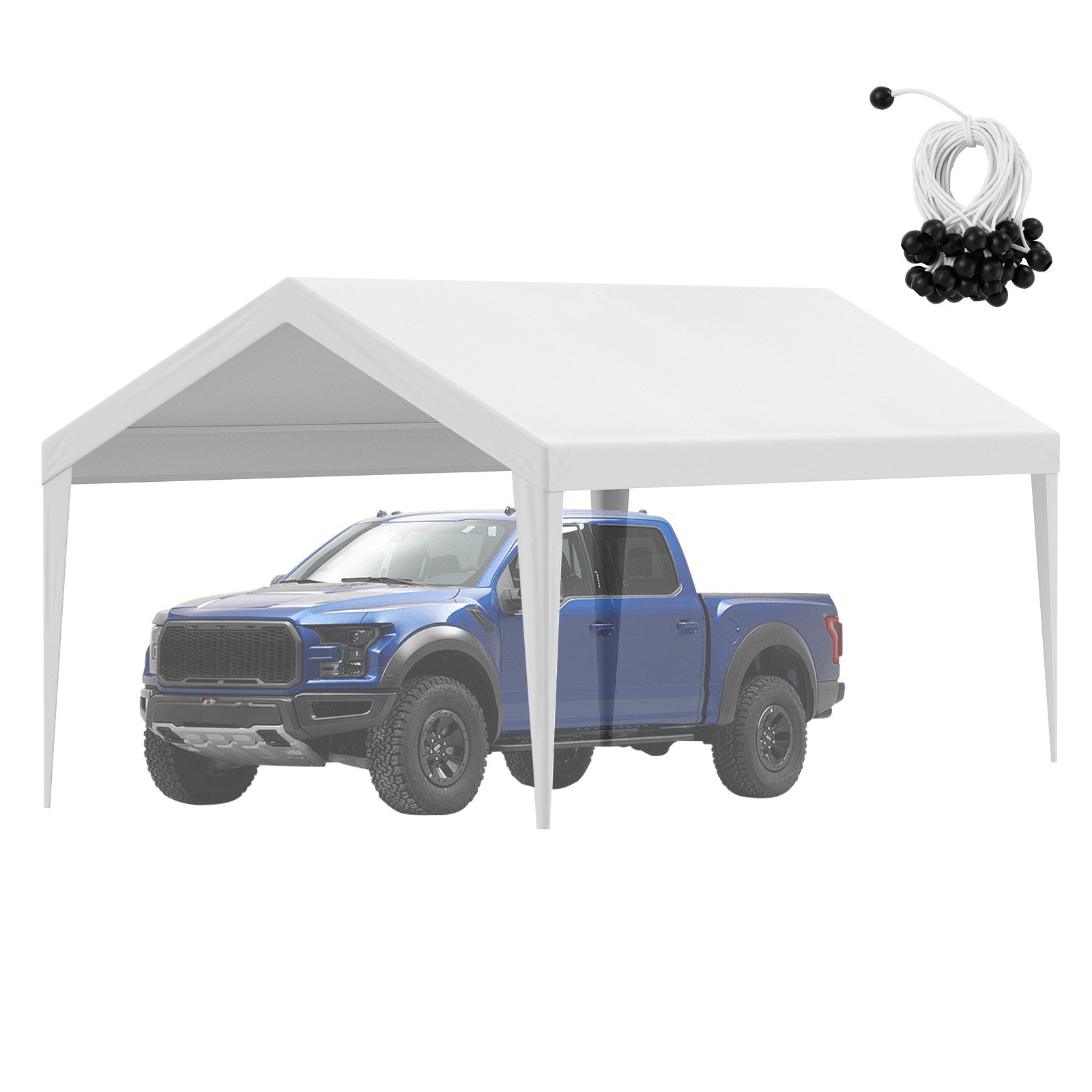 6x3m Carport Replacement Canopy Cover Waterproof UV Garage Top Tarp White