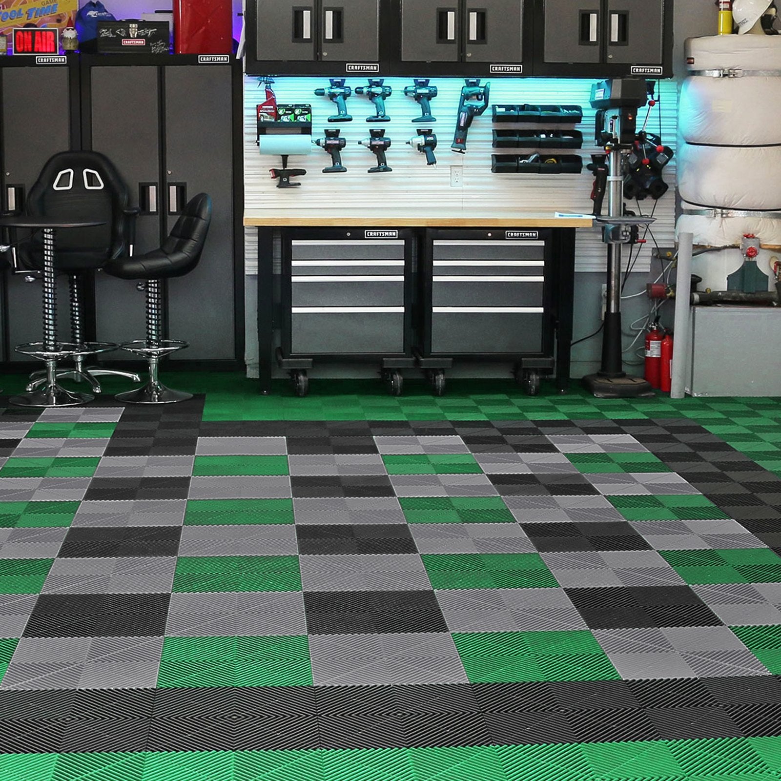 Interlocking Drainage Mat 31x31 cm, 50 Pc Non-Slip Modular Floor & Shower Mat