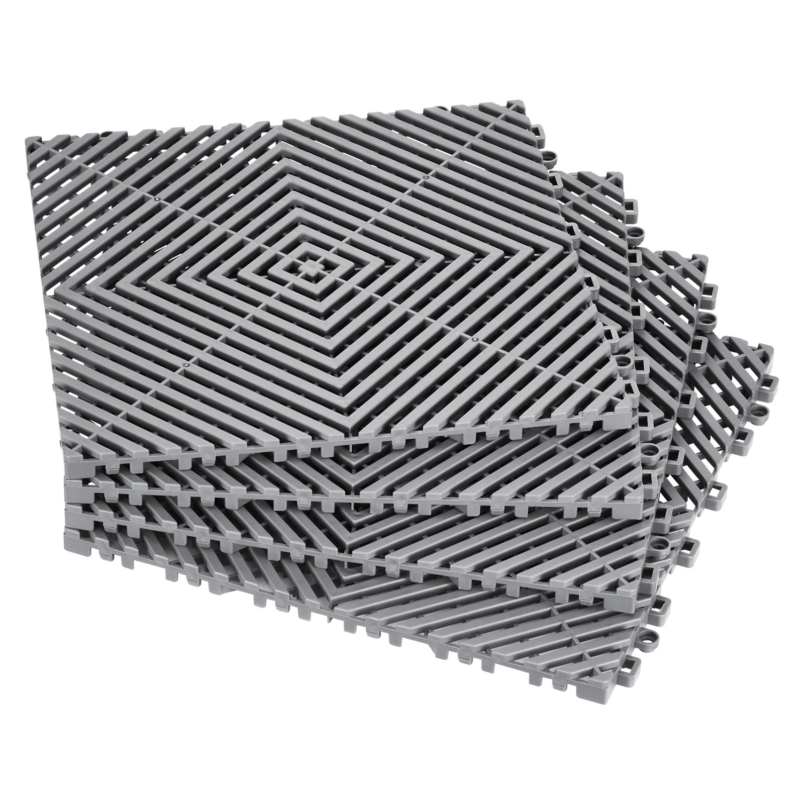 Interlocking Drainage Mat 31x31 cm, 50 Pc Non-Slip Modular Floor & Shower Mat