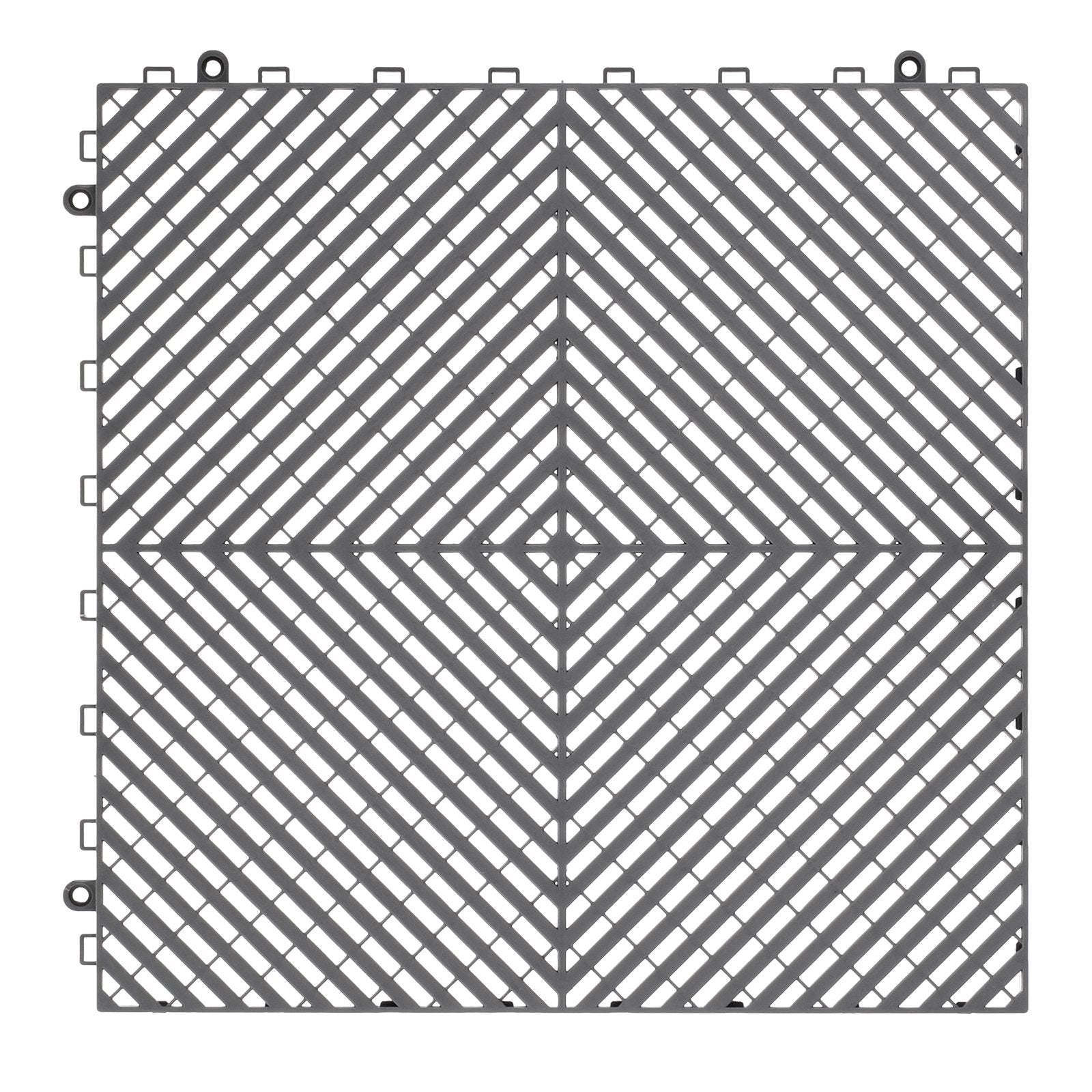 Interlocking Drainage Mat 41.5x41.5cm 24Pcs Non-Slip PP Floor Tile for Outdoor