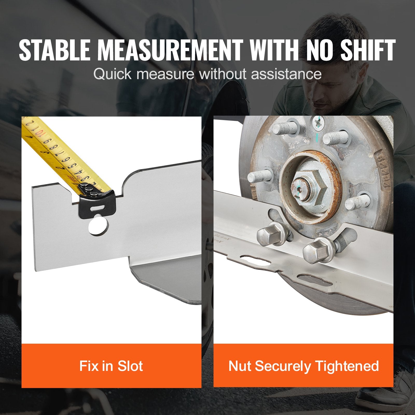 Wheel Alignment Tool 2-Pack Toe Plates Stainless Steel Accurate Measurement Kit