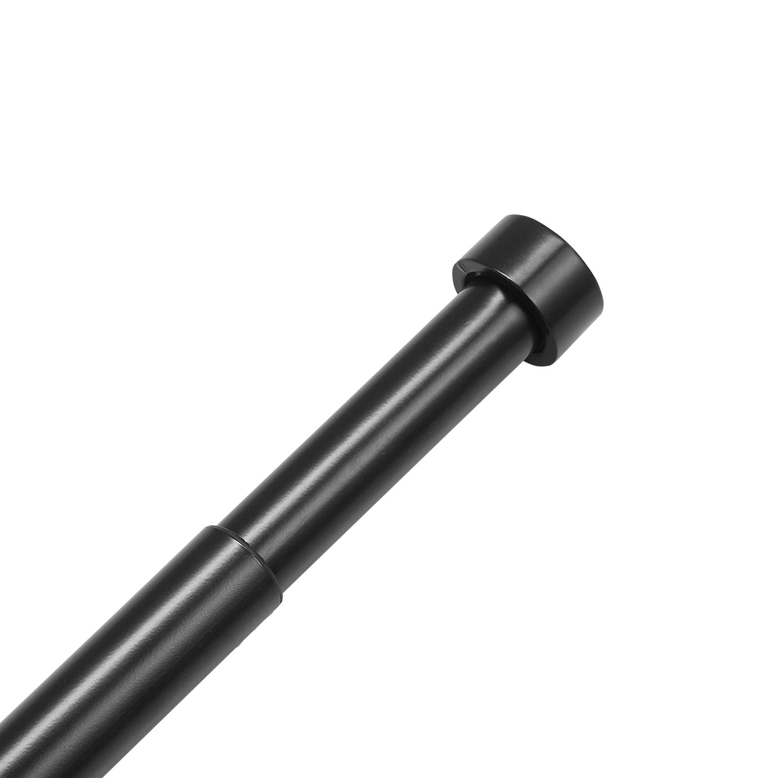 Double Rod Curtain Rods 72-144in Black Adjustable Drapery Rods with Finials