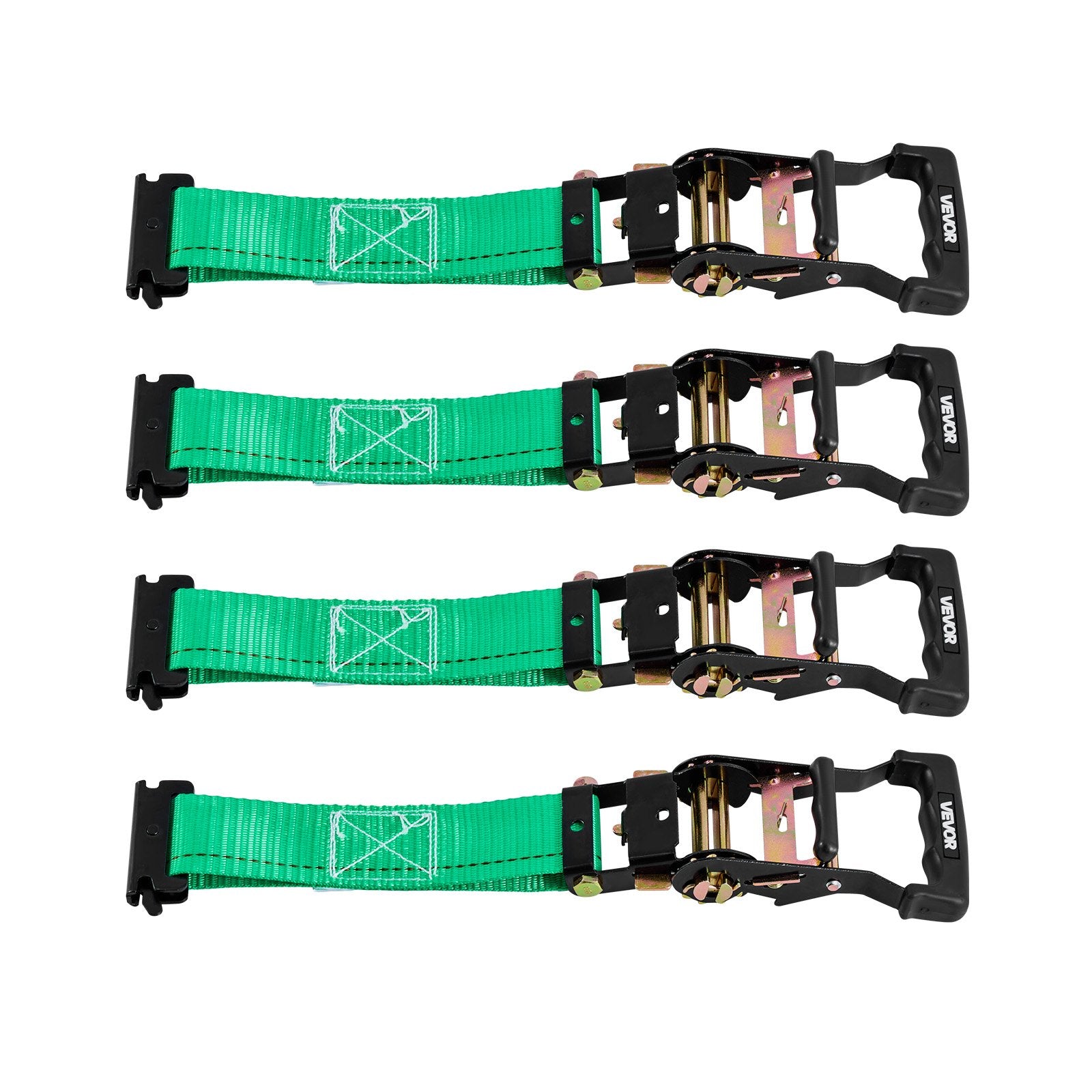 Wheel Chock Tie-Down Kit Chock-Style Trailer Strap Buckle E-Hooks 1986kg
