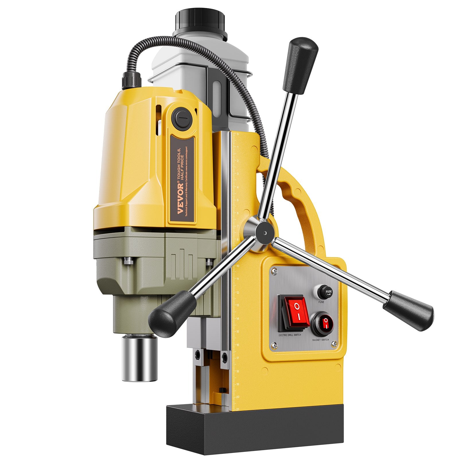 Magnetic Drill 1400W 1.6 Inch Boring Portable Electric Mag Drill with 11 Bits