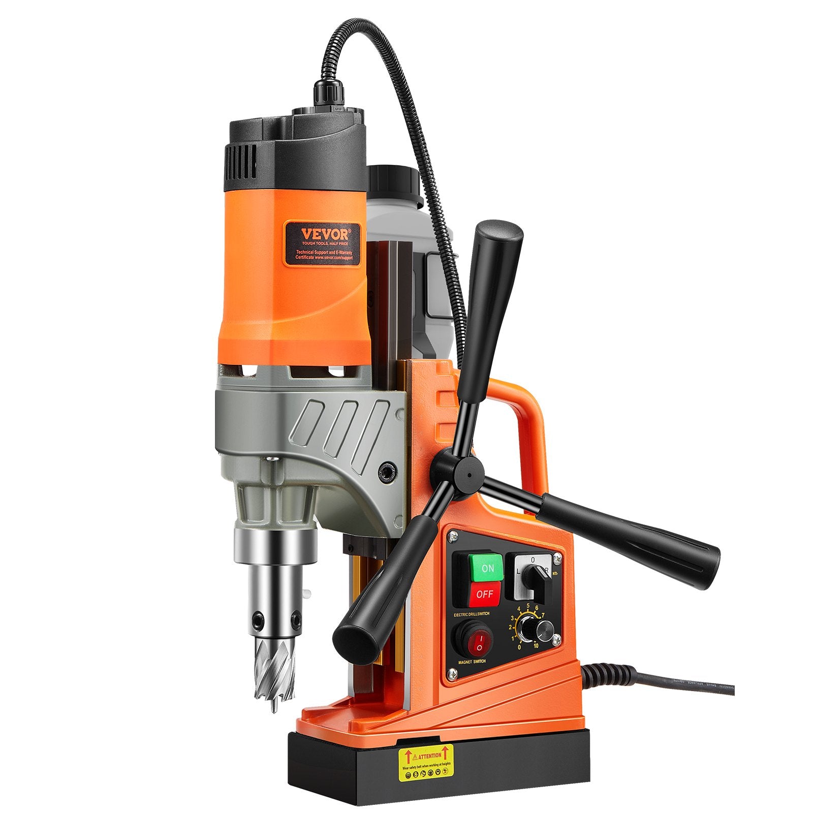 Magnetic Drill 1450W 1.6" Boring Diameter Portable Electric Mag Drill with 2 Bit