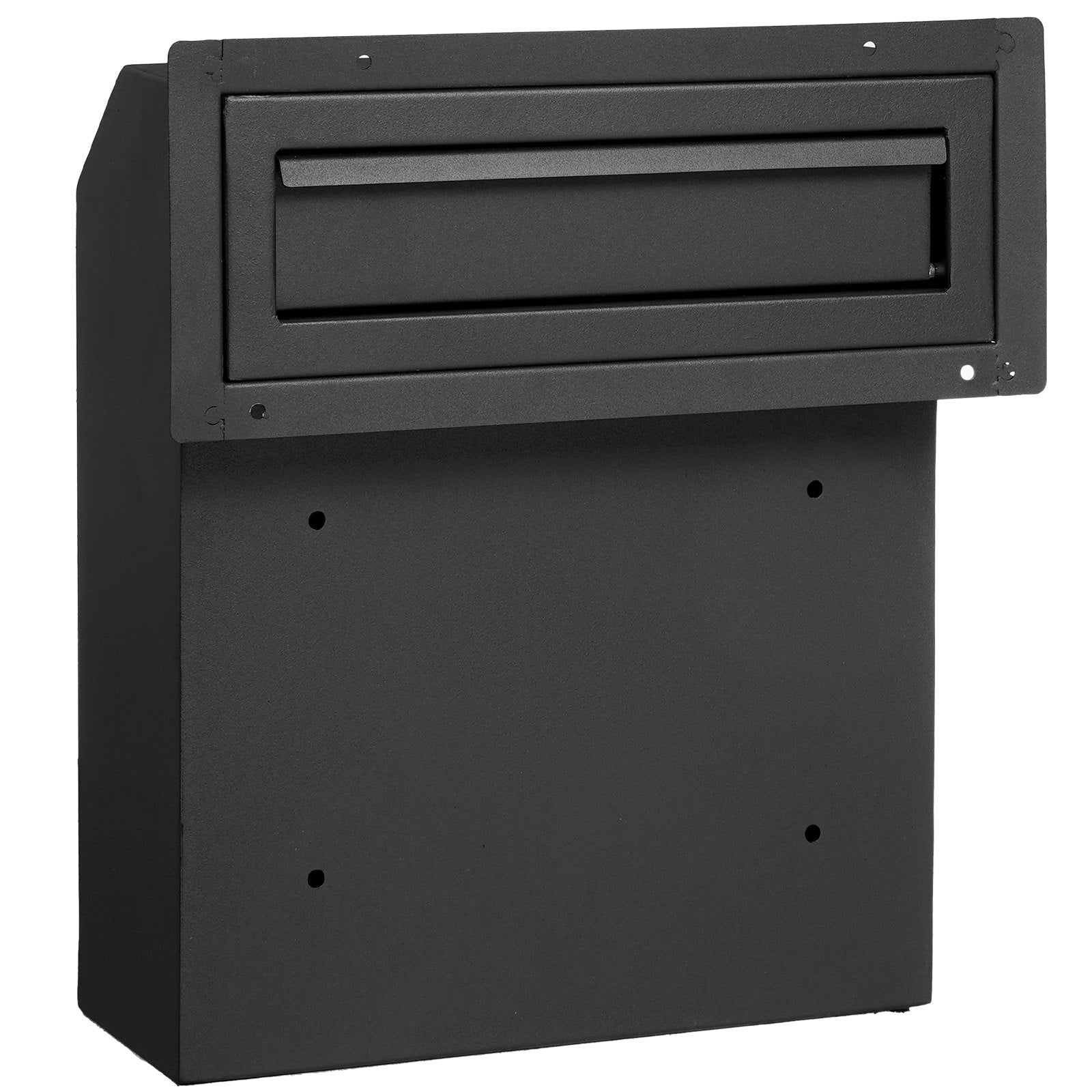 Through The Door Key Drop Box Heavy Duty Steel 12" Combination Lock Black
