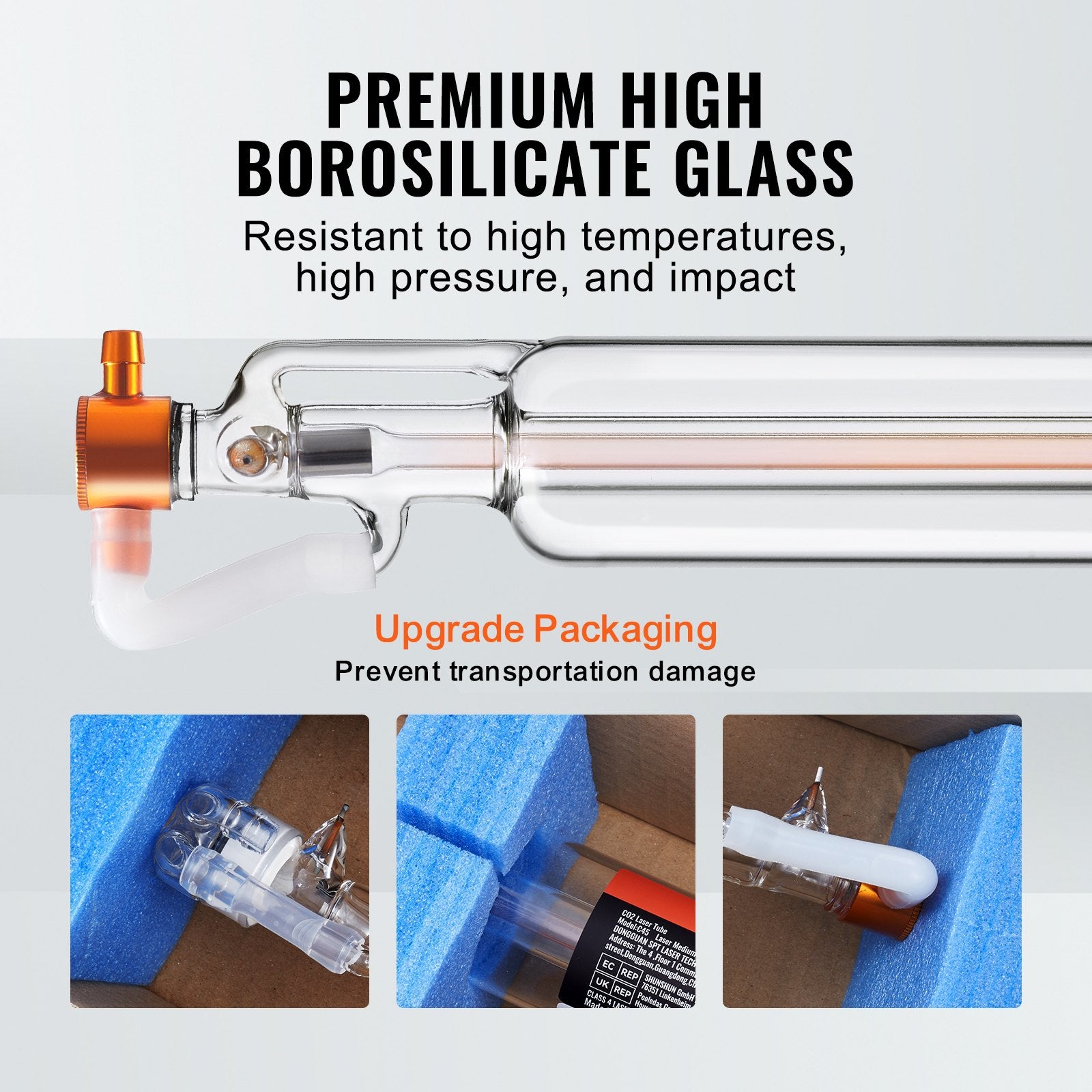 CO2 Laser Tube for Laser Engraver and Cutter Machine Glass Cutting Tube