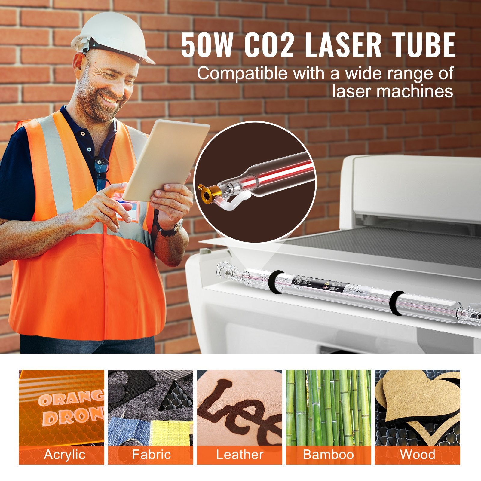 CO2 Laser Tube for Laser Engraver and Cutter Machine Glass Cutting Tube
