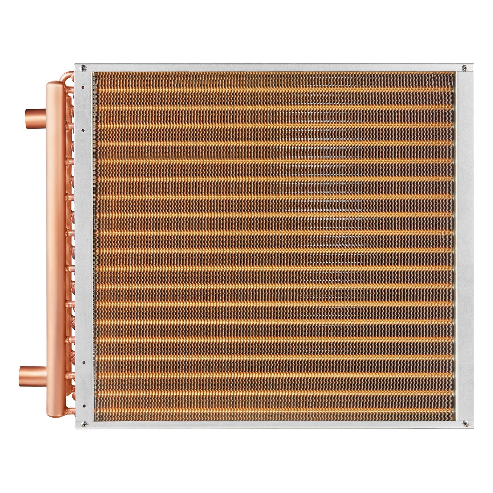 Heat Exchanger Water to Air 20x20in 3-Row Copper Ports Aluminum Fins