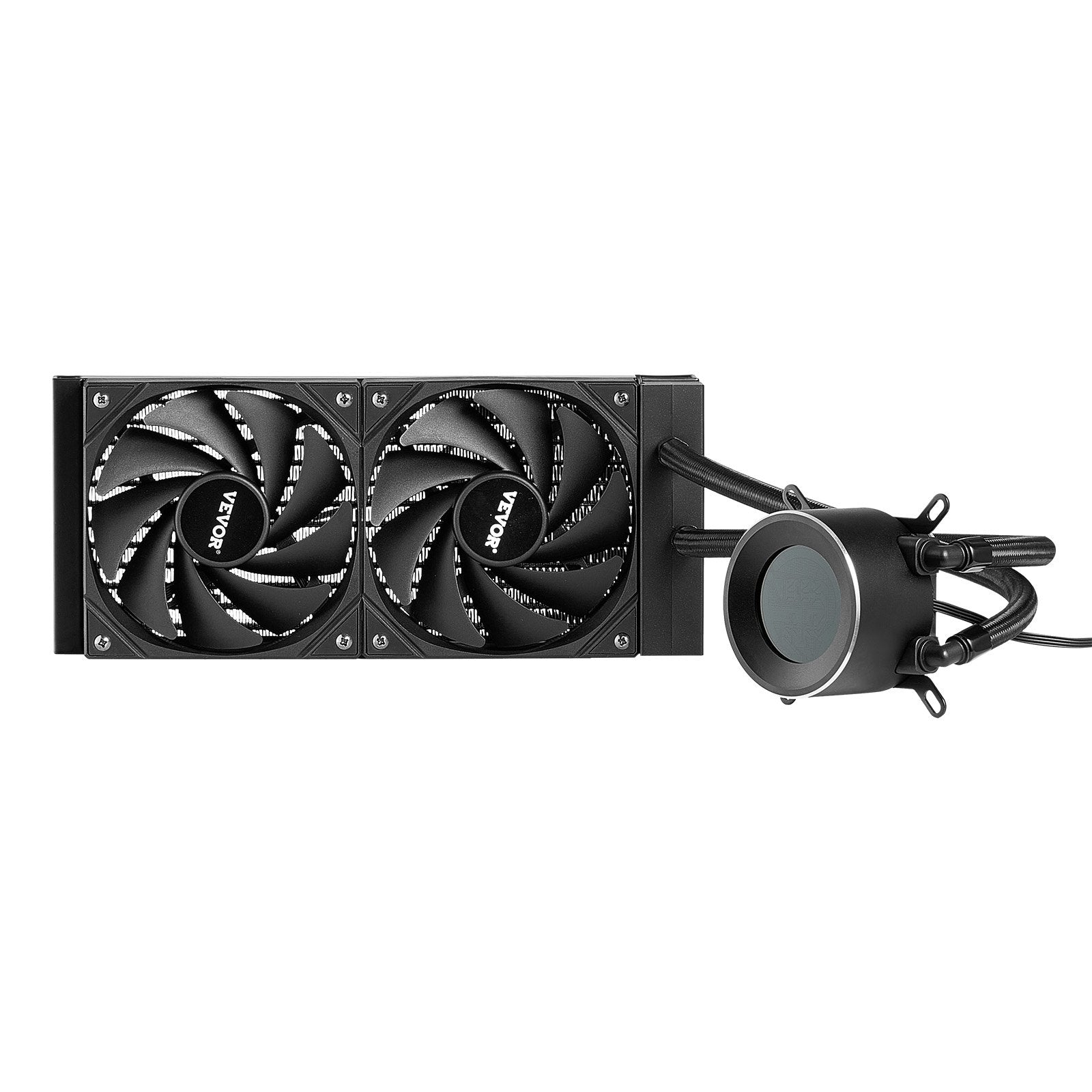 CPU Liquid Cooler AIO 120mm 1.8in Display 2200RPM Black Water Cooler Intel AMD