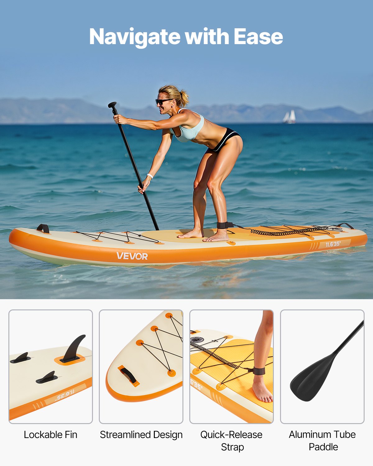 Inflatable Stand Up Paddle Board 3.53m x 89cm Ultra-Light SUP with Accessories