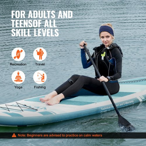 VEVOR Inflatable Stand Up Paddle Board 3352x838x152 mm Wide SUP with Accessories