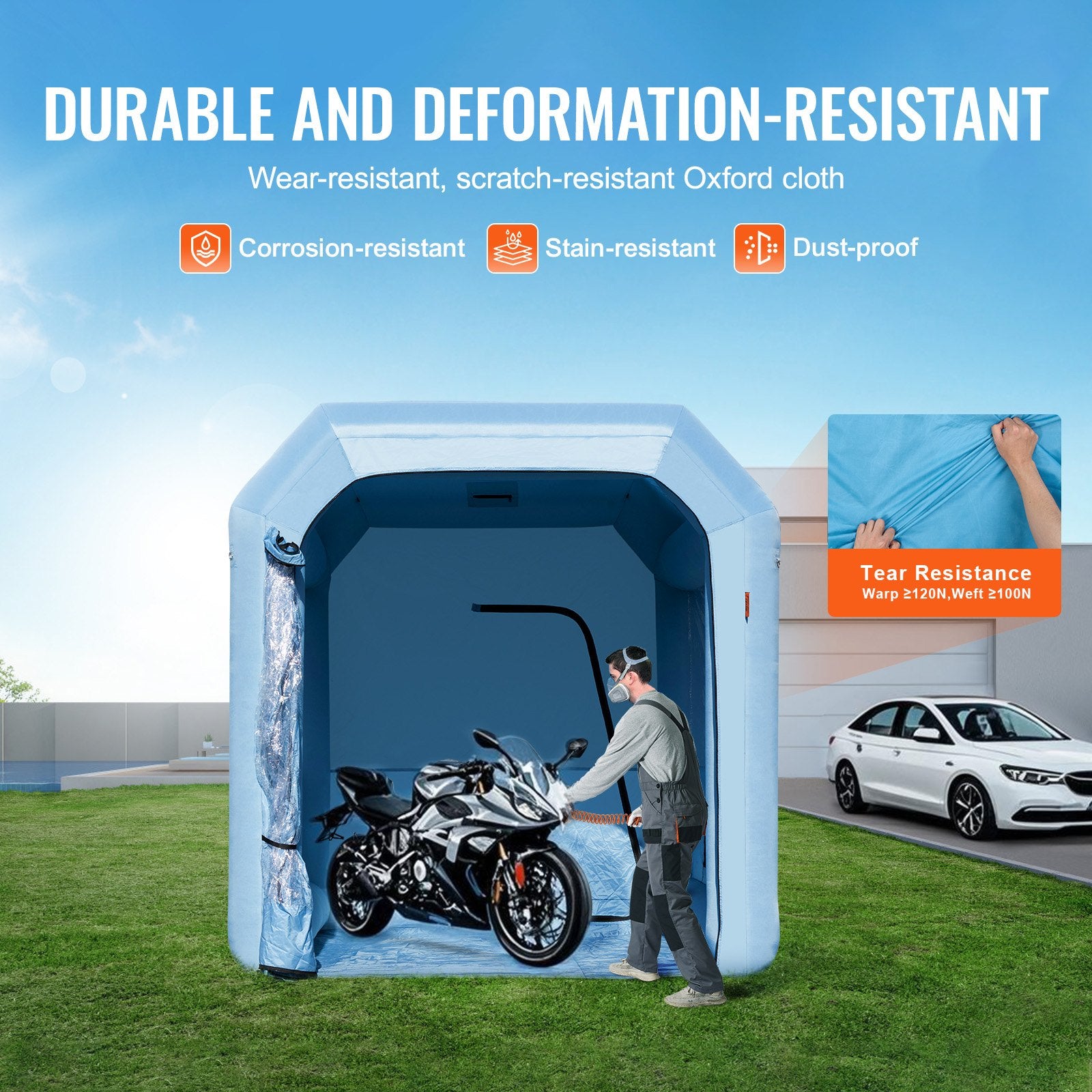 Inflatable Paint Booth 9.8x8.2x8.2ft Portable Spray Booth with Blower