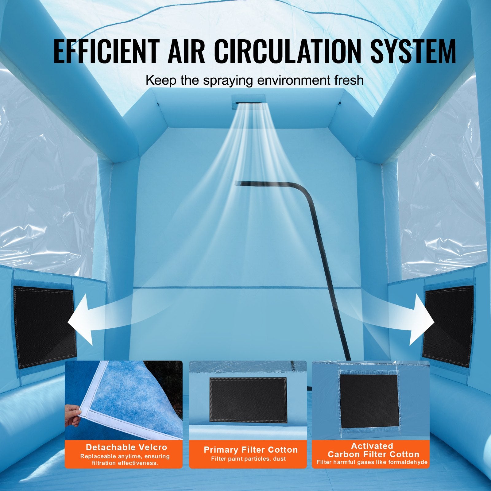 Inflatable Paint Booth 9.8x8.2x8.2ft Portable Spray Booth with Blower