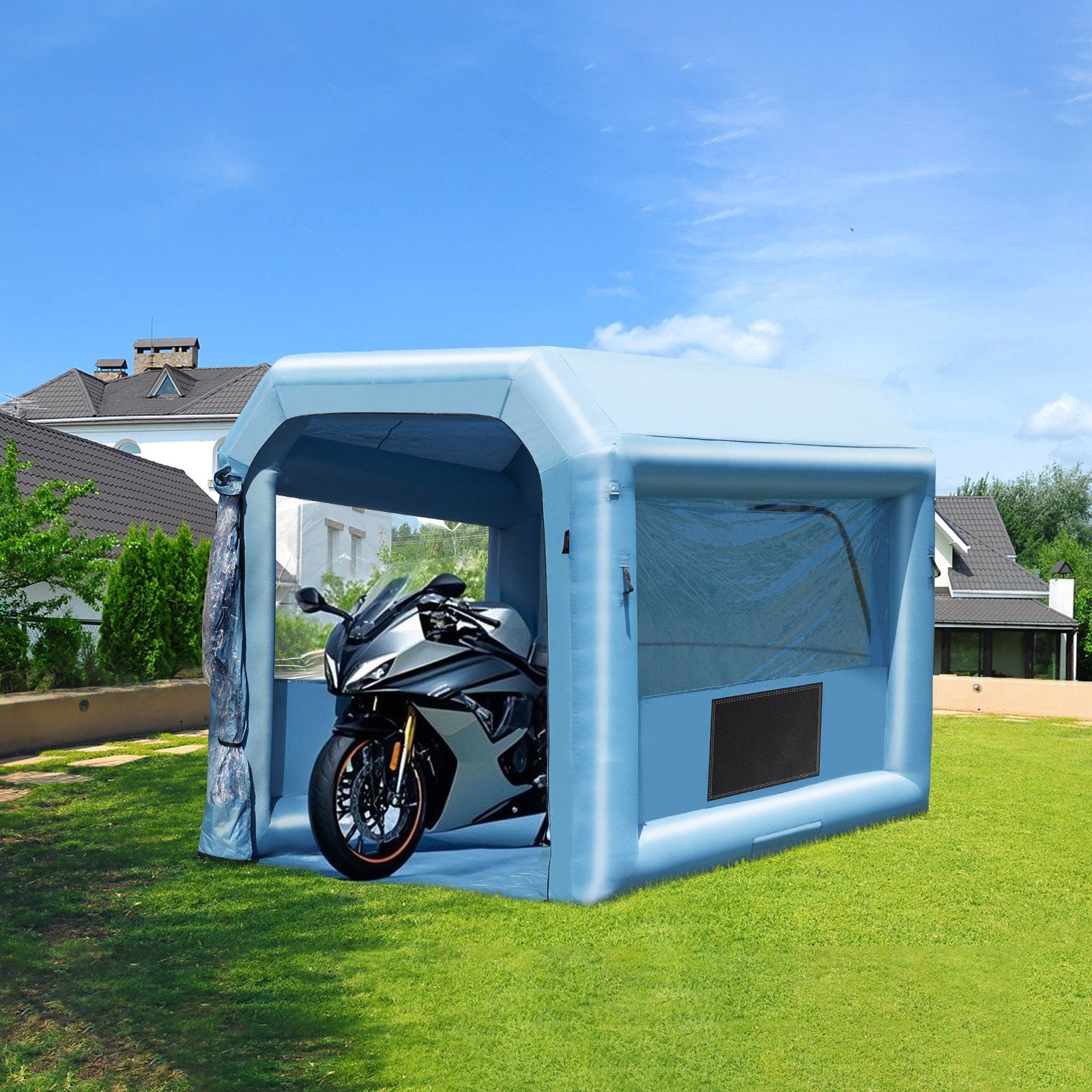 Inflatable Paint Booth 9.8x8.2x8.2ft Portable Spray Booth with Blower
