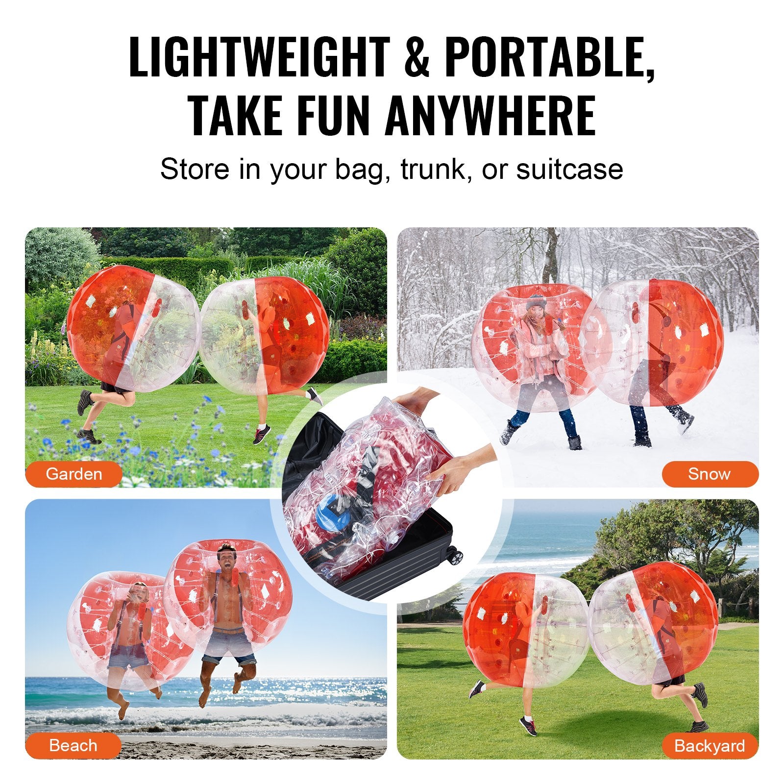Inflatable Bumper Ball 5FT 1-Pack PVC Sumo Zorb Human Bubble Outdoor Play