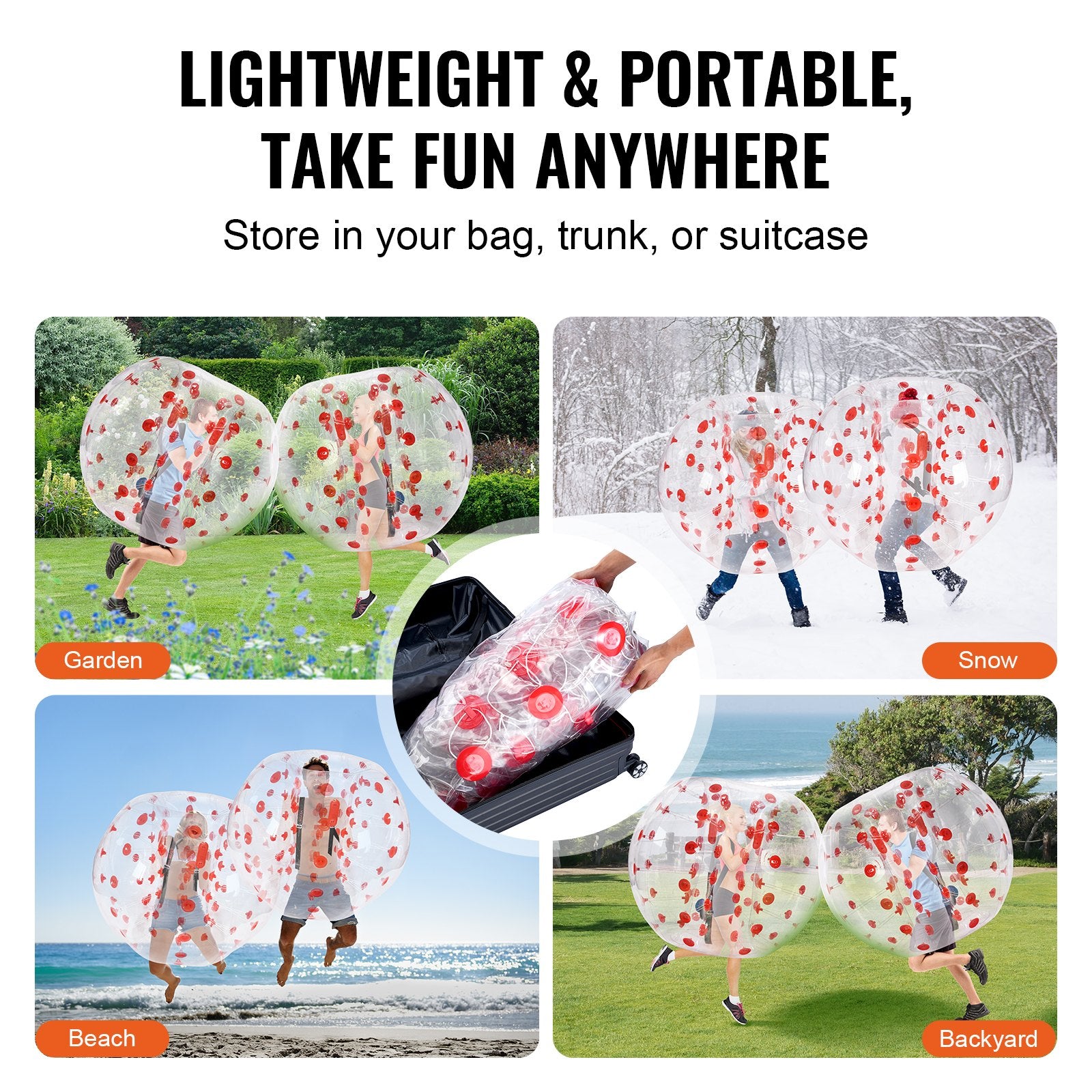 Inflatable Bumper Ball 5FT 1-Pack PVC Sumo Zorb Human Bubble Outdoor Play