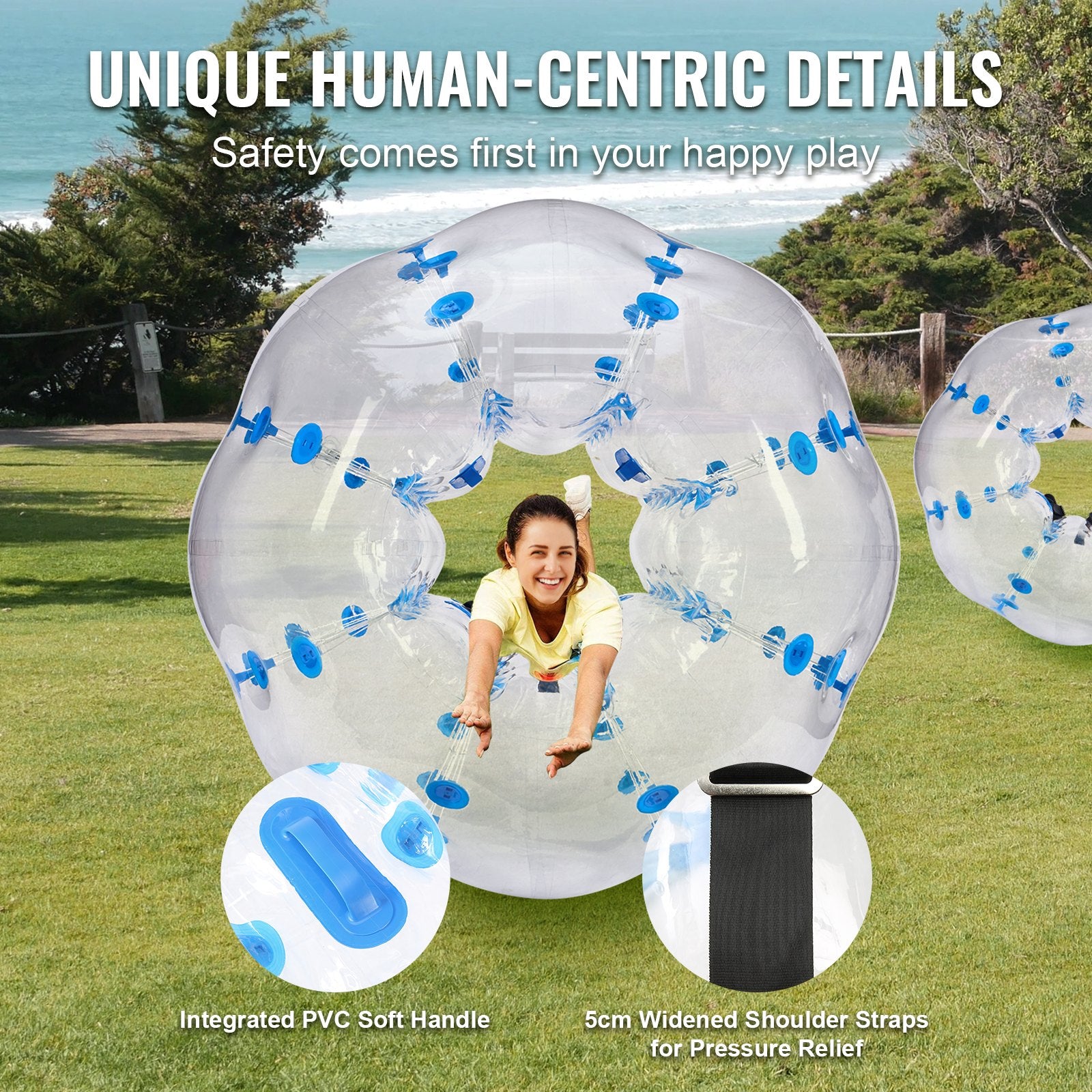 Inflatable Bumper Ball 5FT 1-Pack PVC Sumo Zorb Human Bubble Outdoor Play
