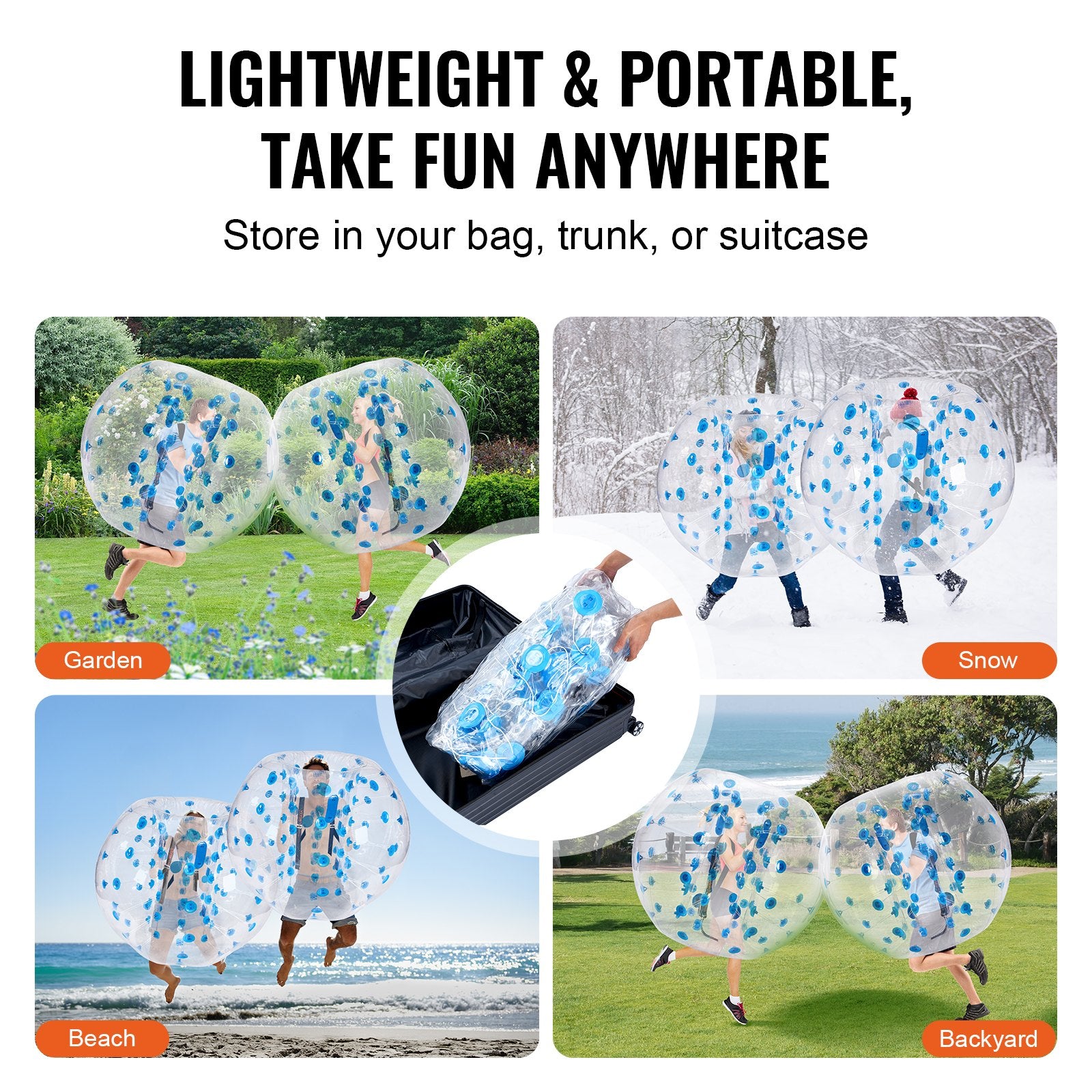 Inflatable Bumper Ball 5FT 1-Pack PVC Sumo Zorb Human Bubble Outdoor Play