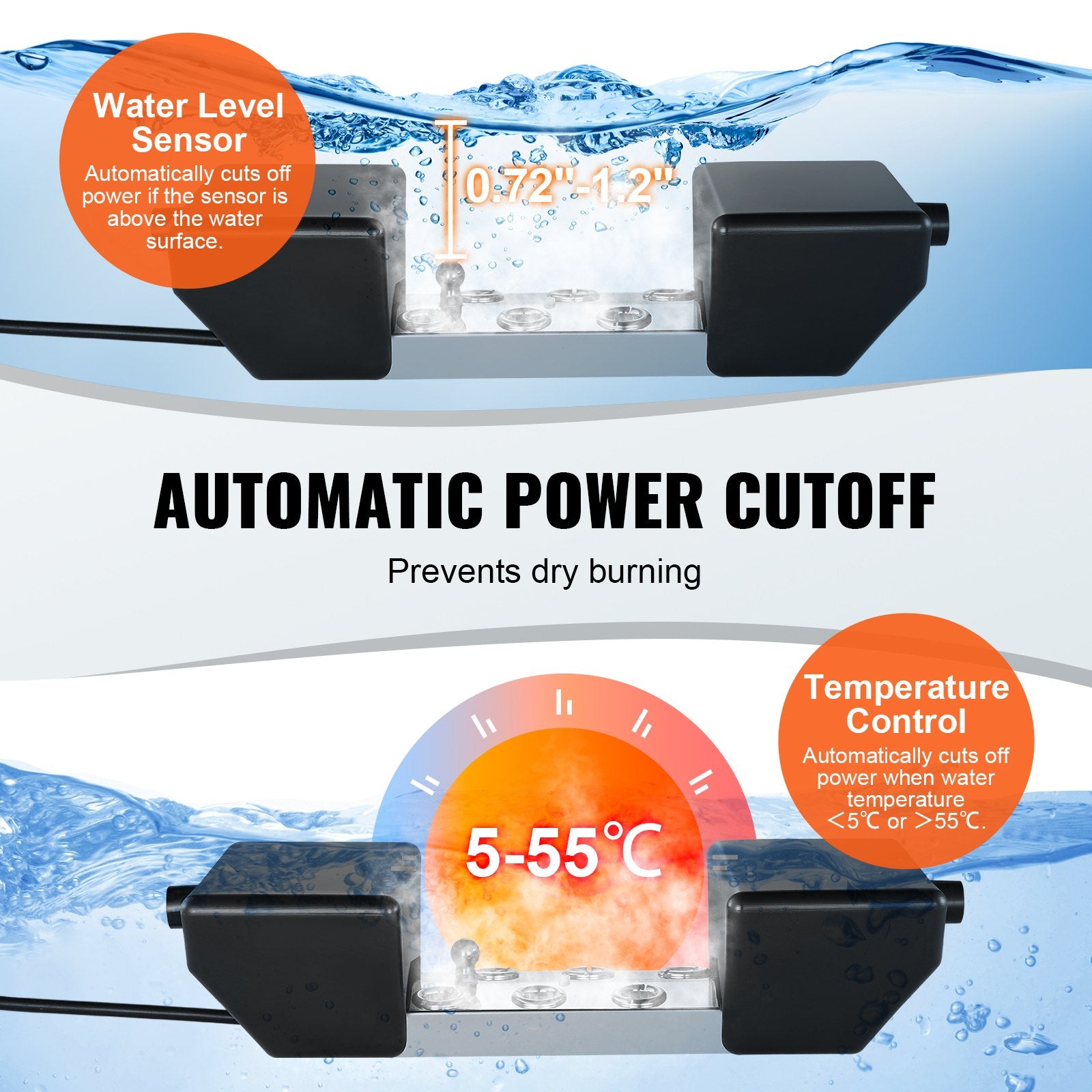 Ultrasonic Mist Maker 6-Head 4500mL/H with 165W Waterproof Power Supply