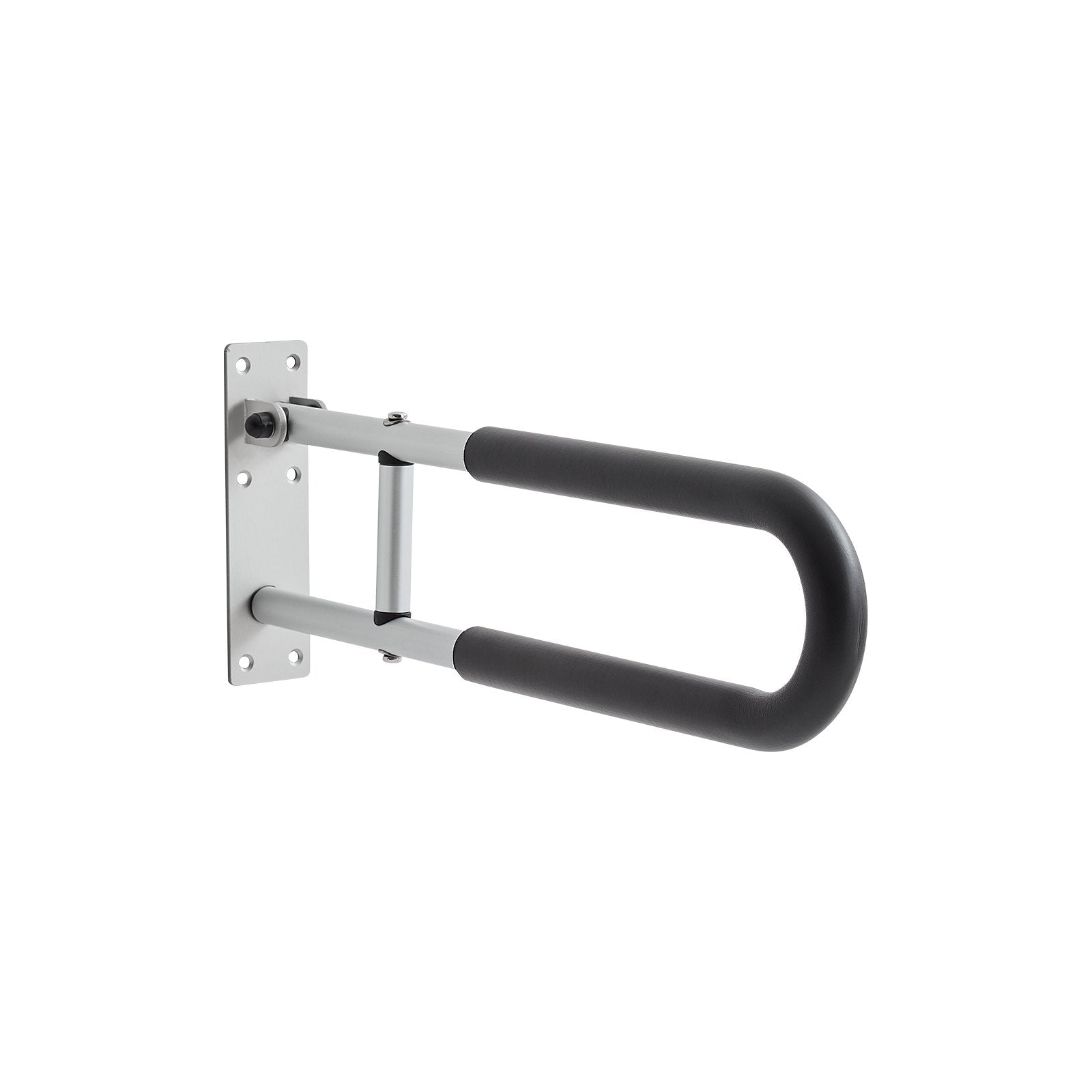Foldable Toilet Safety Rail 60.5cm U-Shaped Grab Bar Anti-Slip 136kg Capacity
