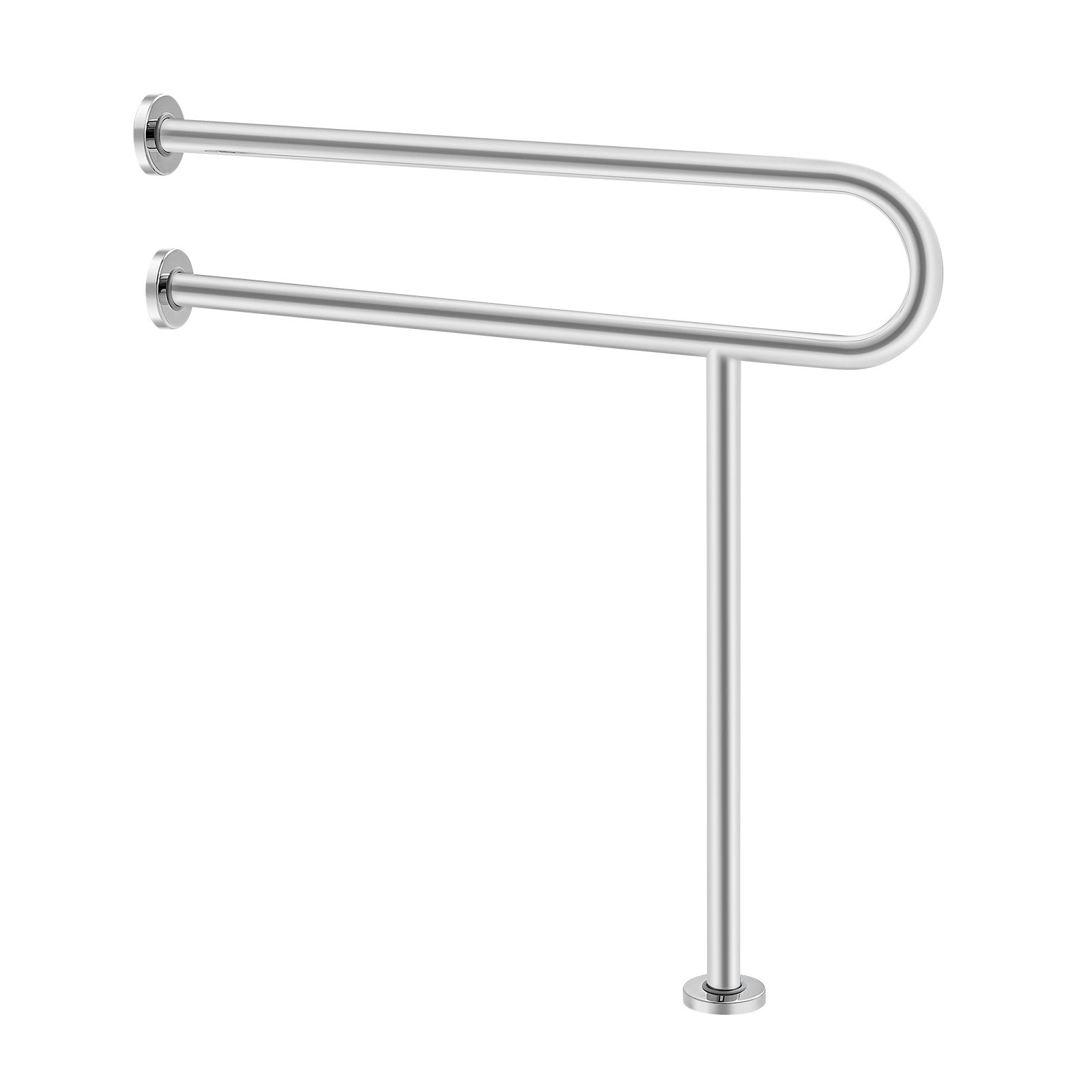 Toilet Safety Rail 80cm U-Shaped Stainless Steel Grab Bar with Anti-Slip Handle