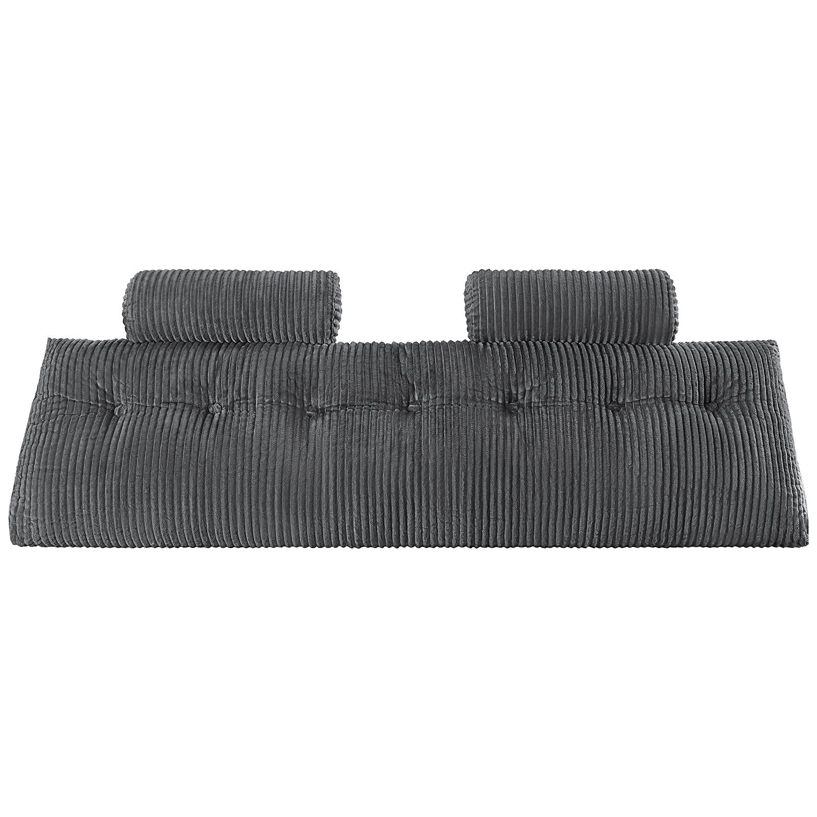 Headboard Pillow King Size Wedge with 2 Pockets 2 Headrests Washable Flannel
