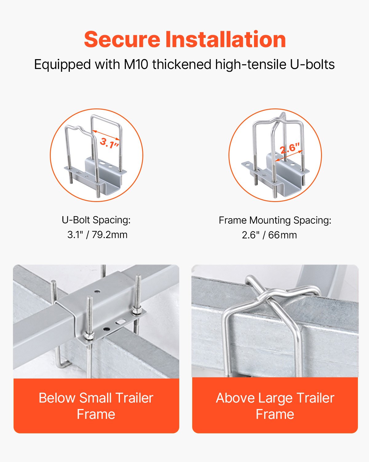 Boat Trailer Guide-Ons 1219.2mm Adjustable Steel Guide Poles with PVC Pipes