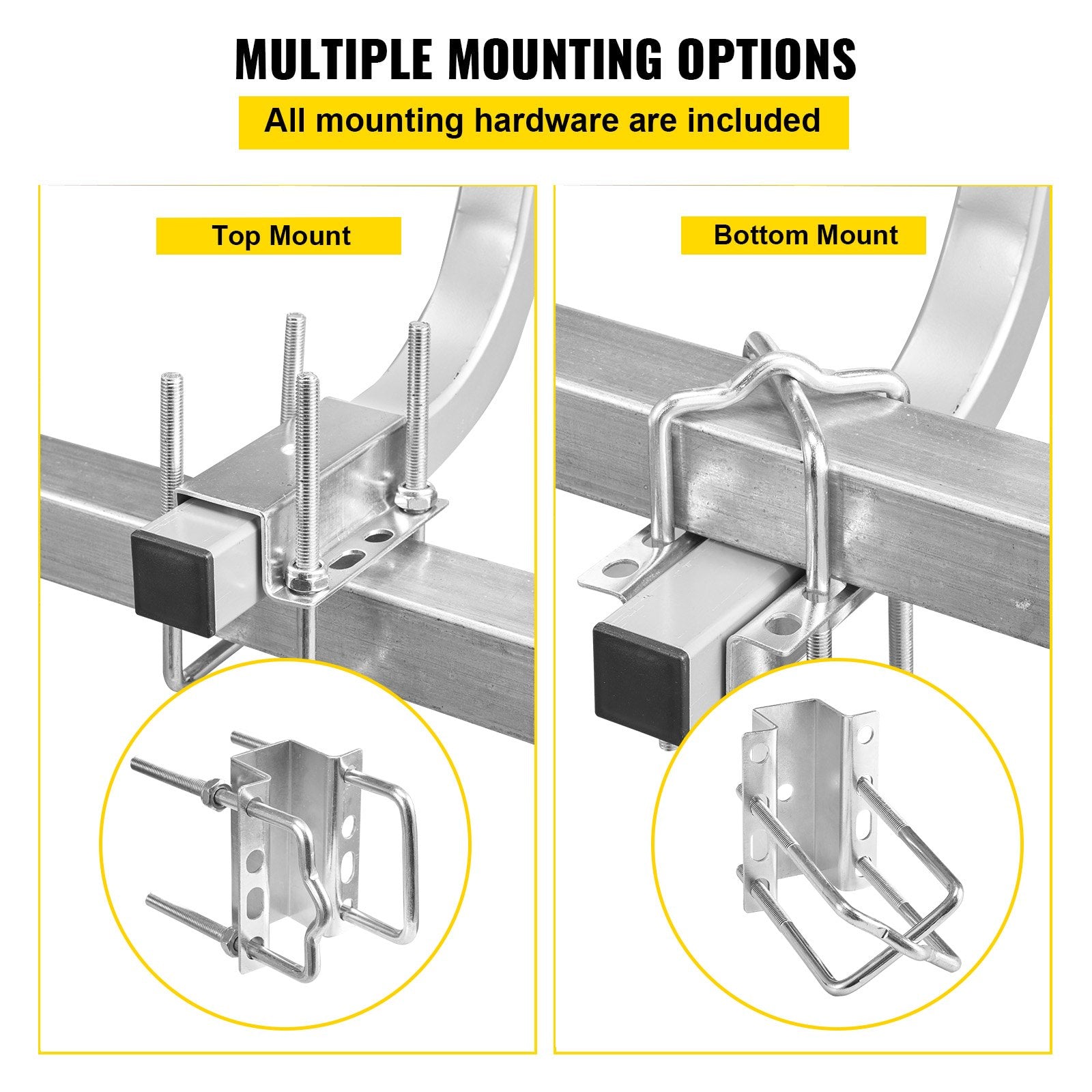 Boat Trailer Guide-ons 20" Pair with Carpet Boards