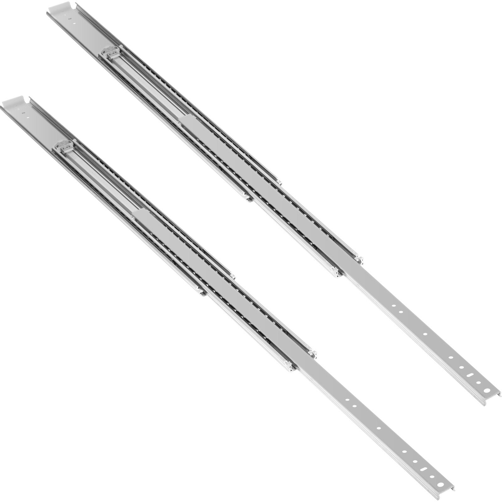Drawer Slides, 1 Pair 40 Inch Heavy Duty Ball Bearing Side Mount, 500 LBS Load