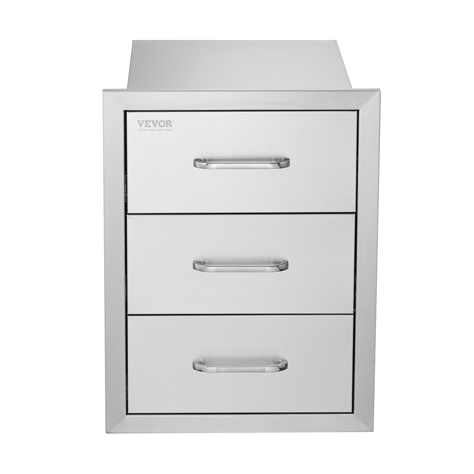 Outdoor Kitchen Triple Flush Mount BBQ Drawers with Stainless Steel Handle