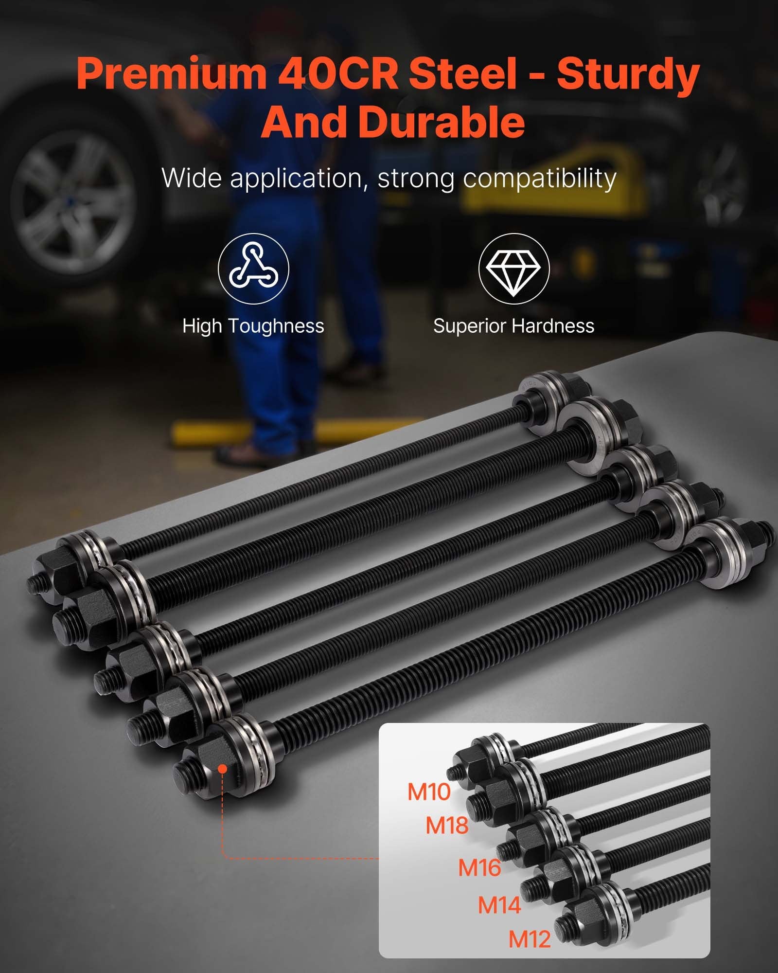 Pull and Press Sleeve Kit 27PCS Steel Bush Removal/Insertion Tools with Case
