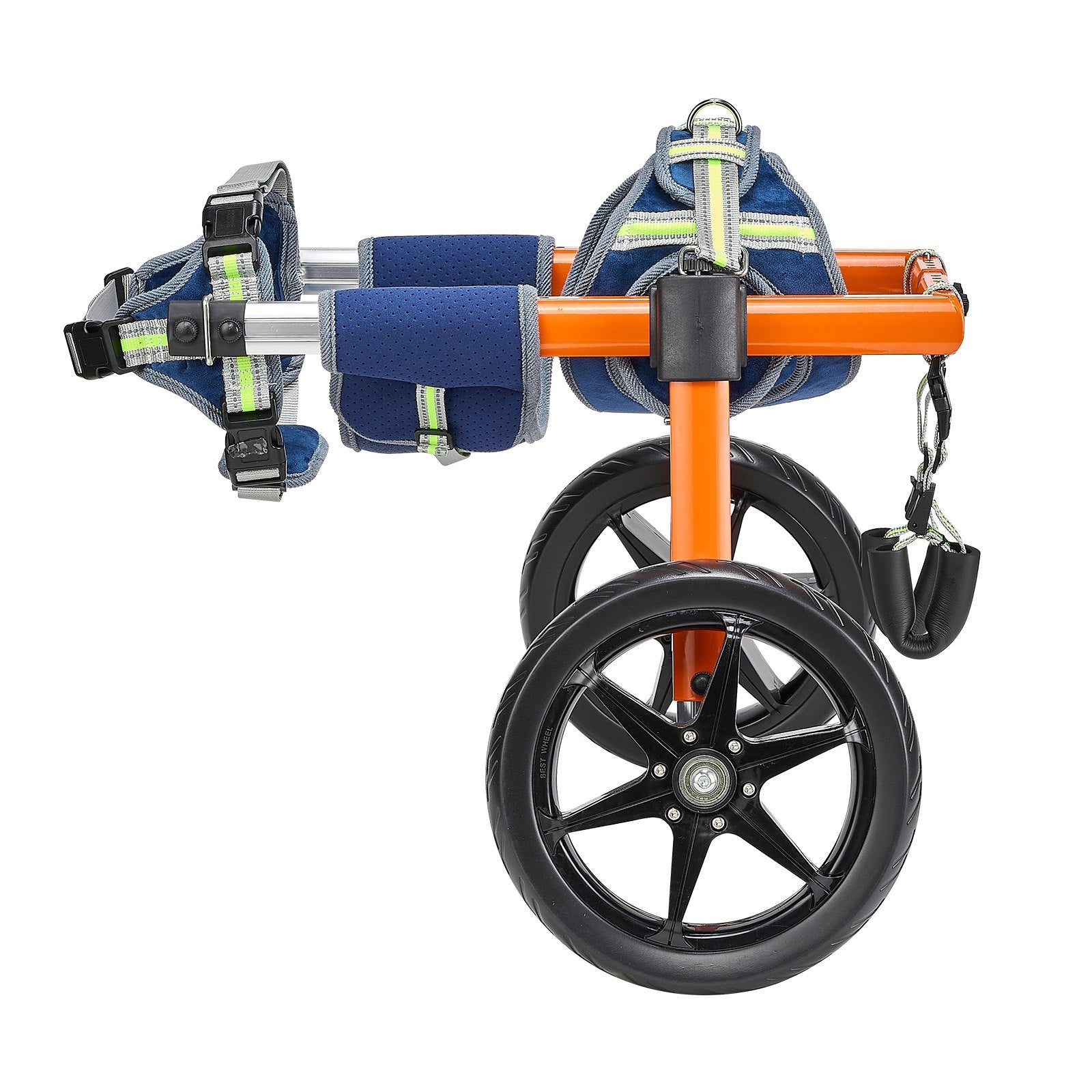 Dog Wheelchair Back Legs 2 Wheels Adjustable Cart Shock-Absorbing Wheels Medium