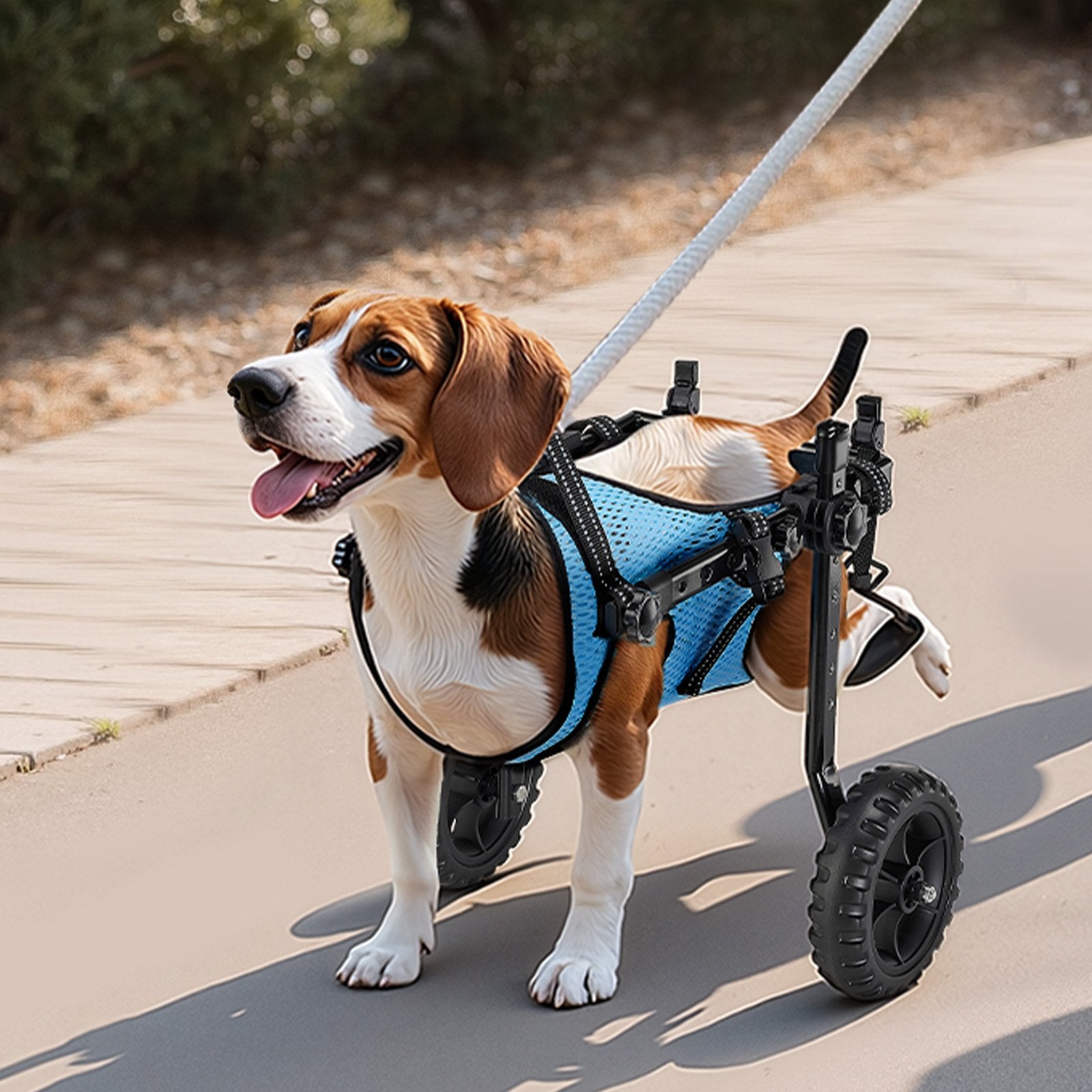 Dog Wheelchair Back Legs Adjustable 2-Wheel Pet Cart Shock-Absorbing Small